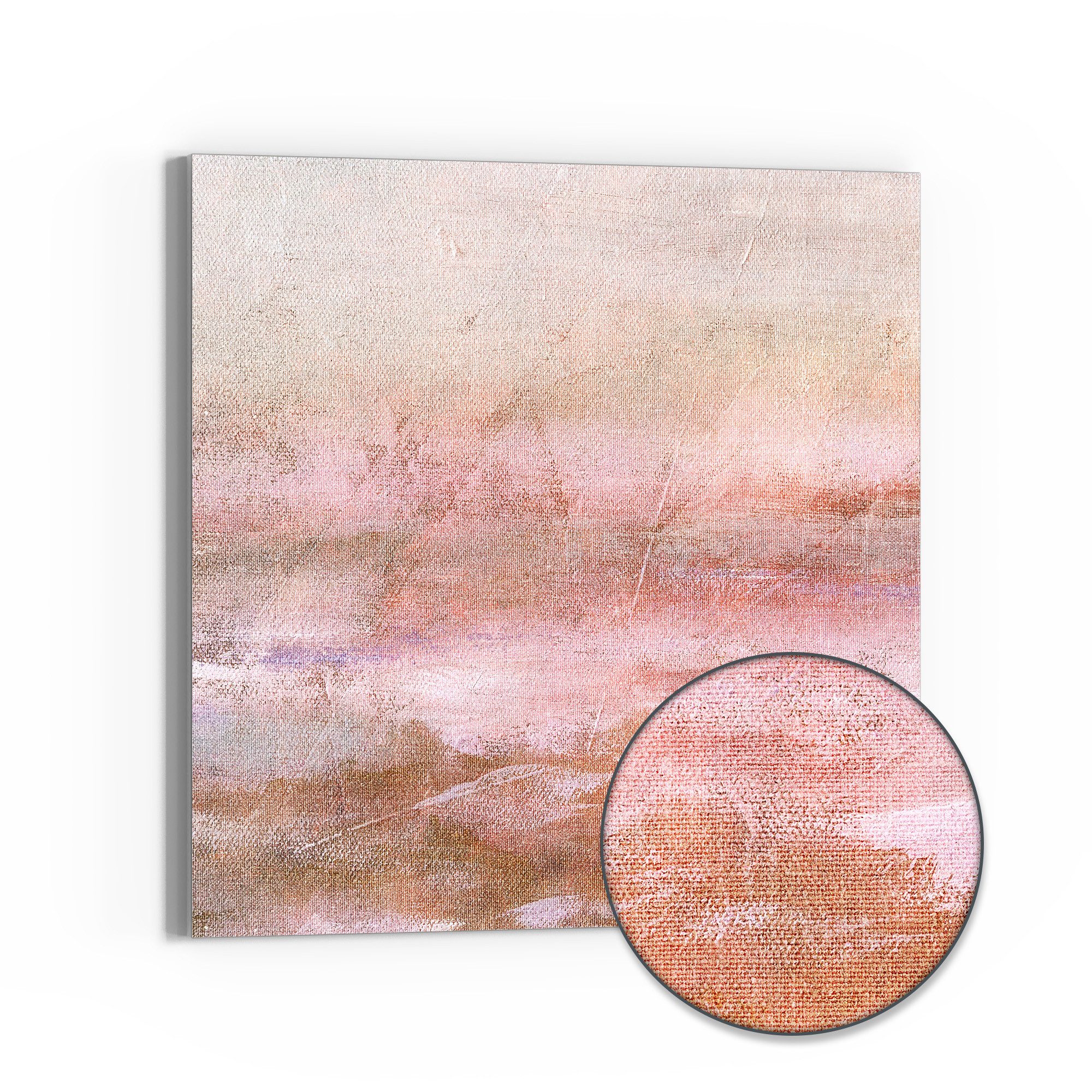 DEQORI Leinwandbild 'Pastell-Horizont', 'Pastell-Horizont', Hybrid Leinwand Bild Wandbild flach modern