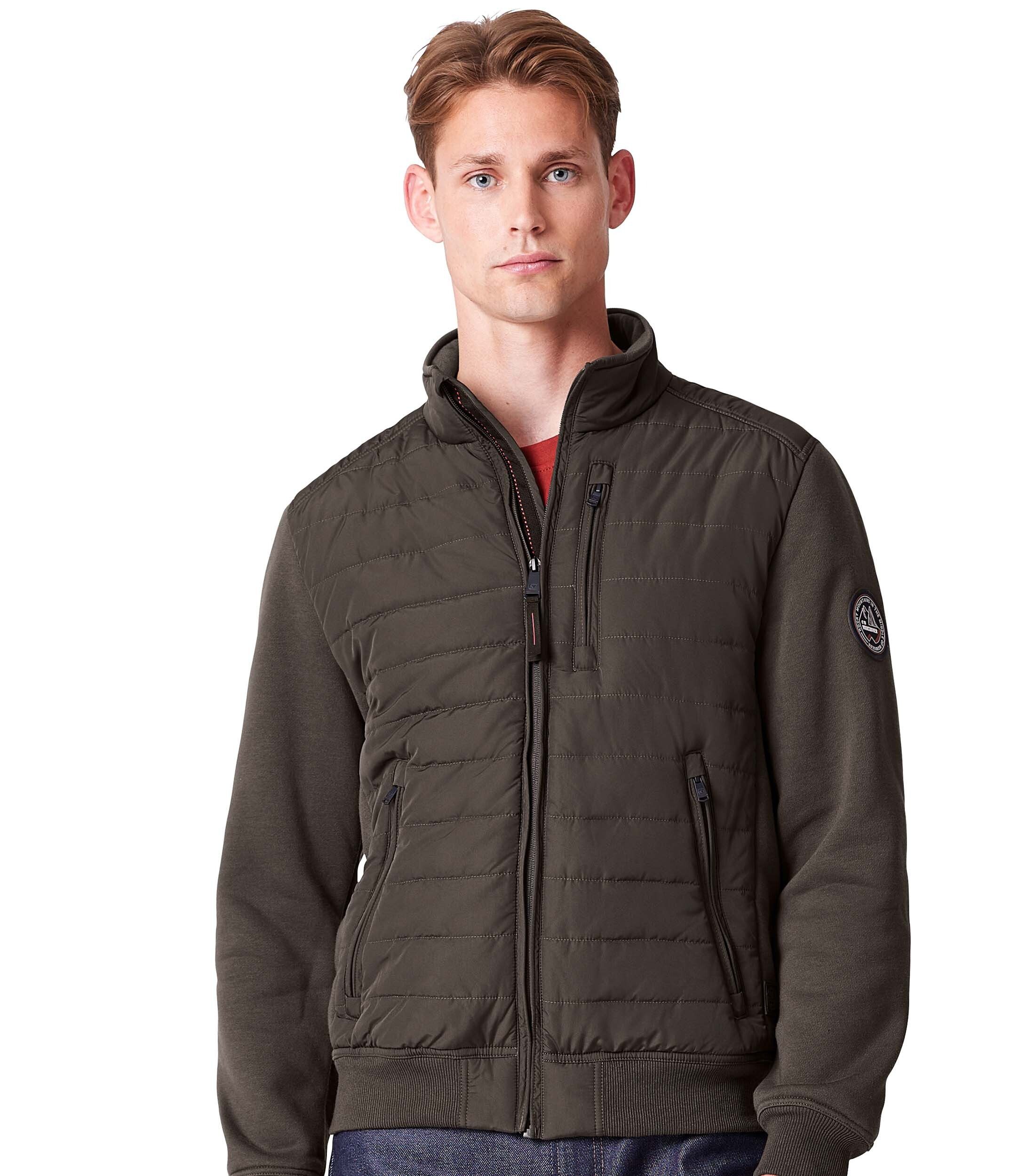 CASAMODA Sweatjacke CASAMODA Materialmixjacke uni günstig online kaufen