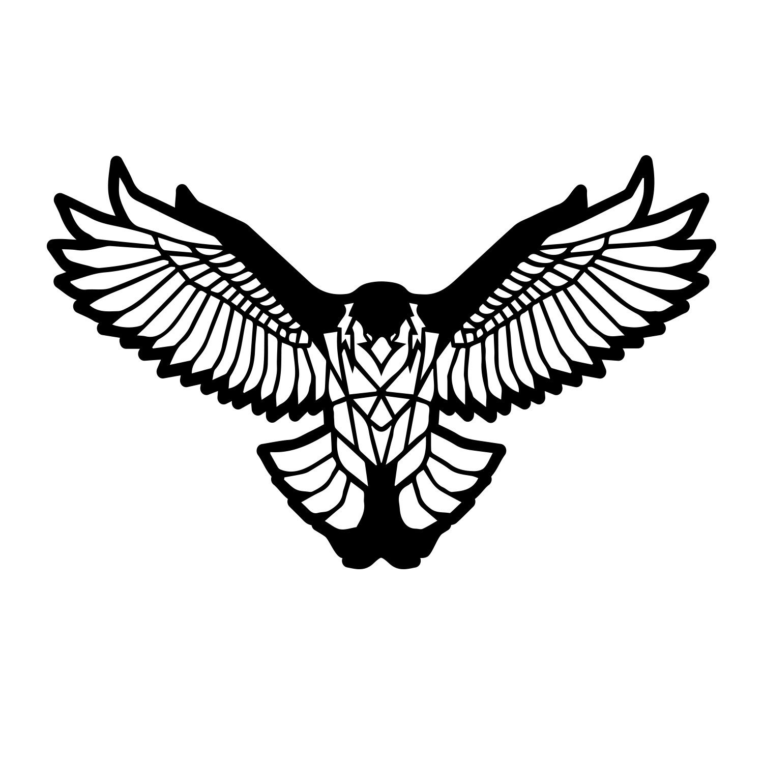 Namofactur LED Dekolicht Adler Deko Geschenke - LED Adler Wanddeko Holz Wandtattoo, LED fest integriert, Warmweiß