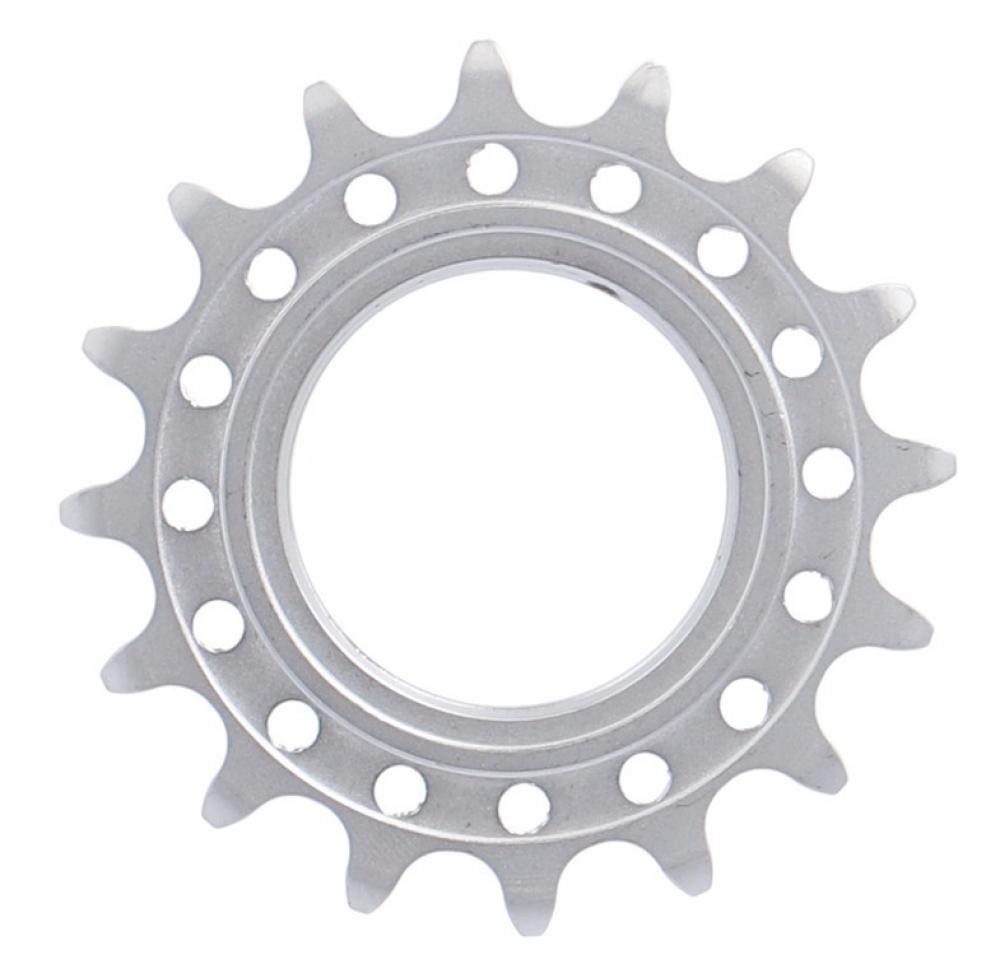 Zahnkranz XLC Single Speed Ritzel 1/8",16 Zähne mit Gewinde matt verchromt
