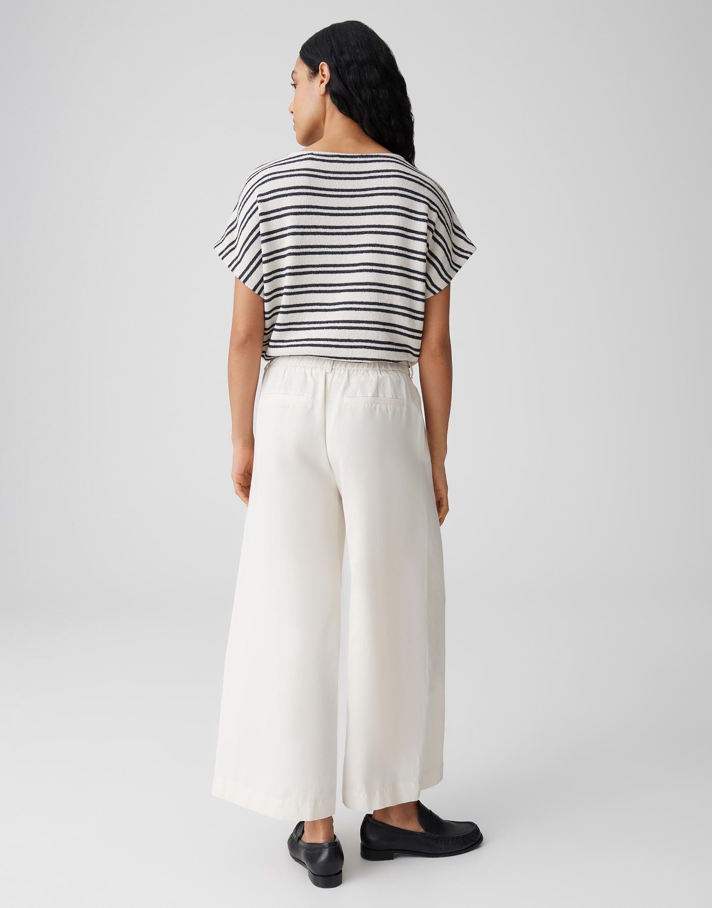 OPUS Culotte MAIGA FLOW aus nachhaltigem Viskose Leinen Mix Paspeltaschen vorne, pflegeleicht, natürlicher Griff, Casual