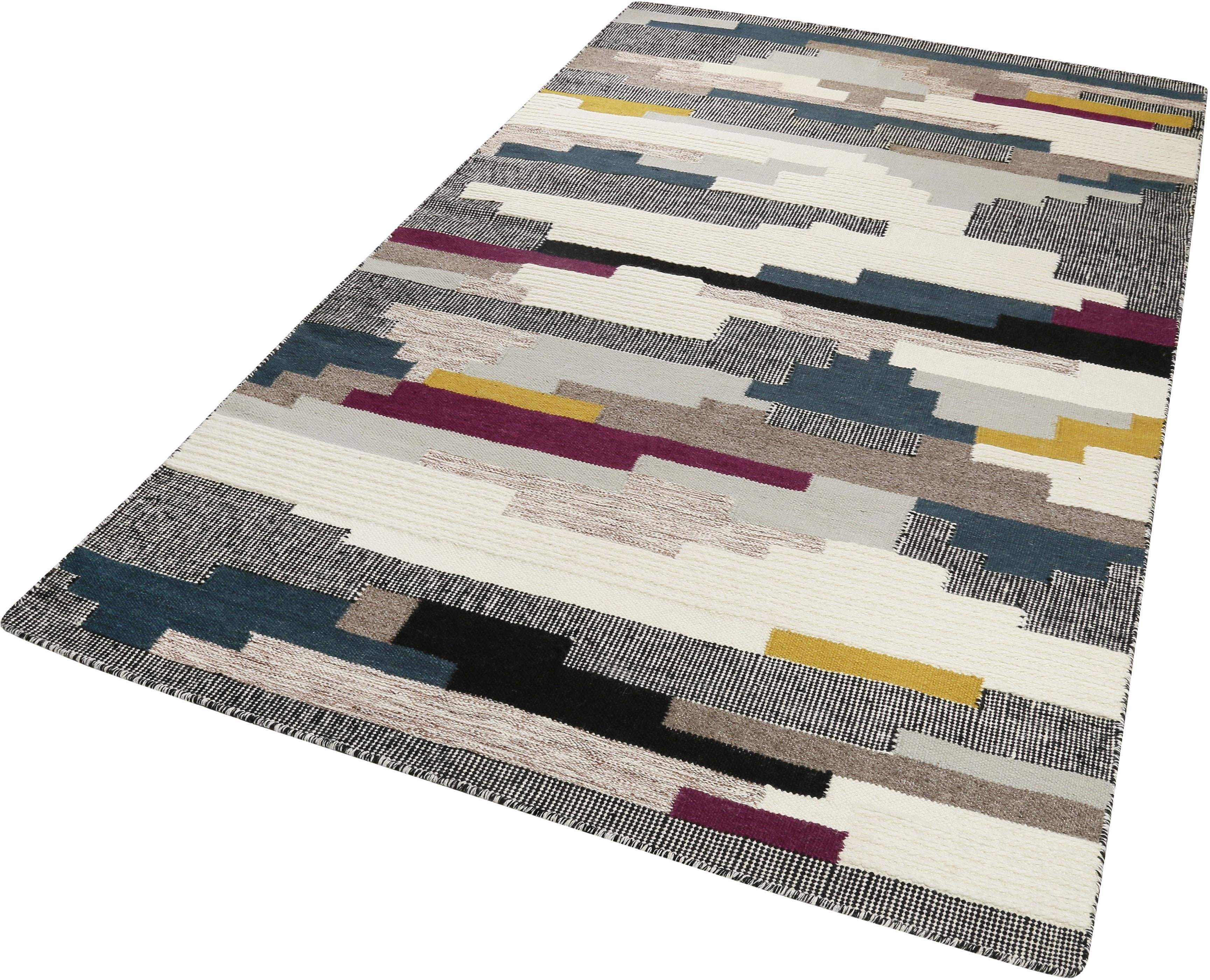 Esprit Wollteppich Natham Kelim ESP-6012, rechteckig, Höhe: 8 mm, reine Wolle, Wohnzimmer