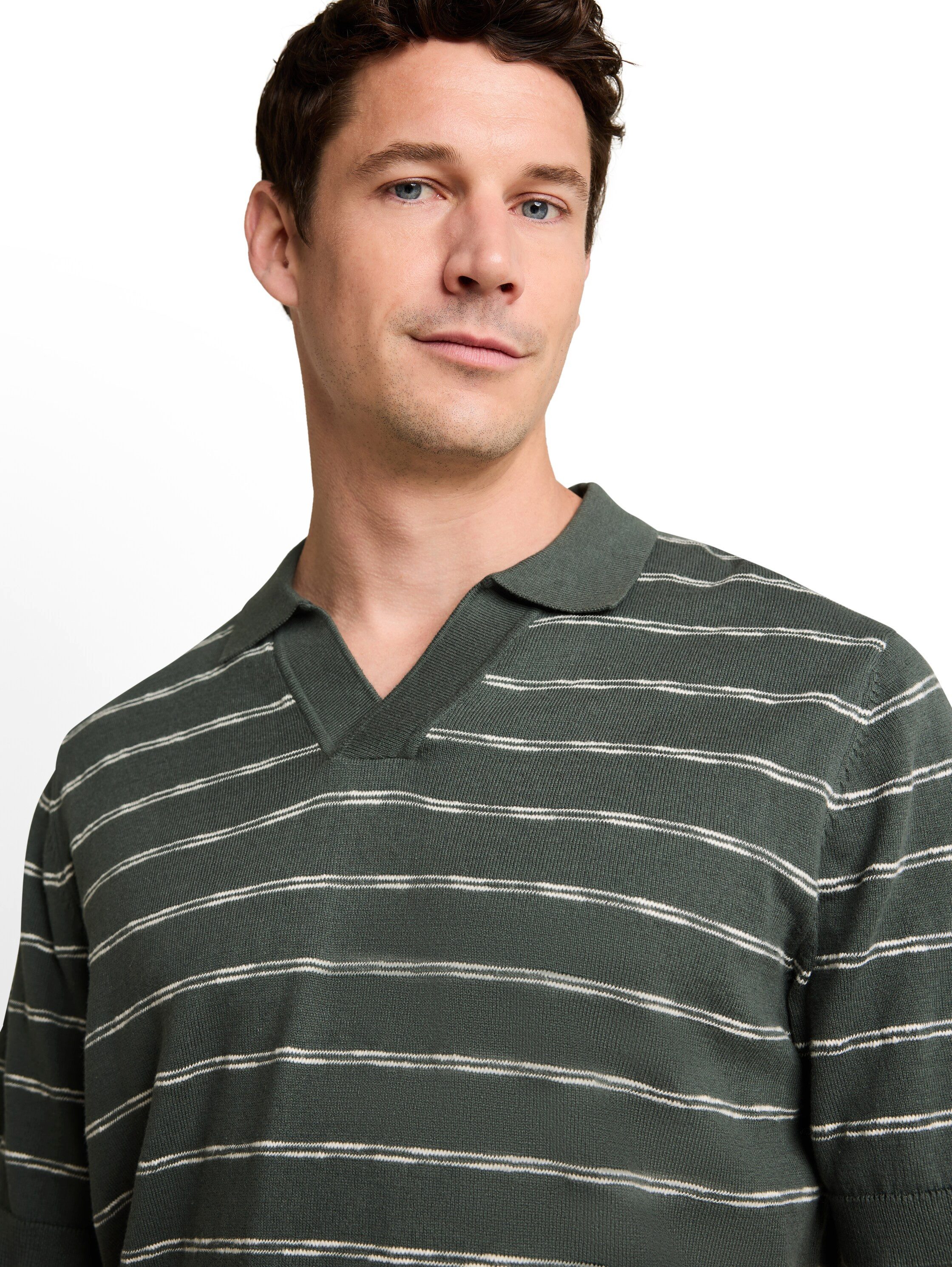 TOM TAILOR Polokragenpullover Sommer-Polo mit Streifen