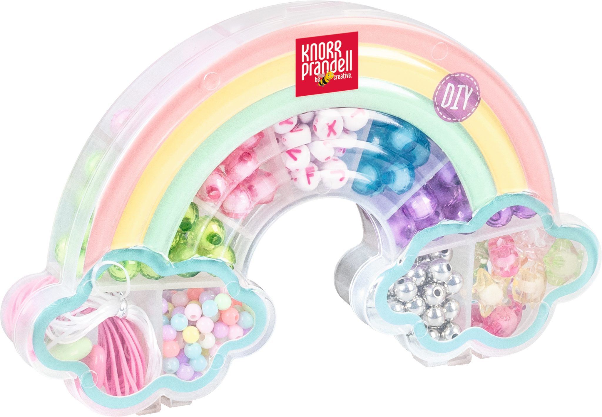 Knorr Prandell Bastelperlen Knorr Prandell Schmuck-Sets Bunte Perlenmischung Regenbogen