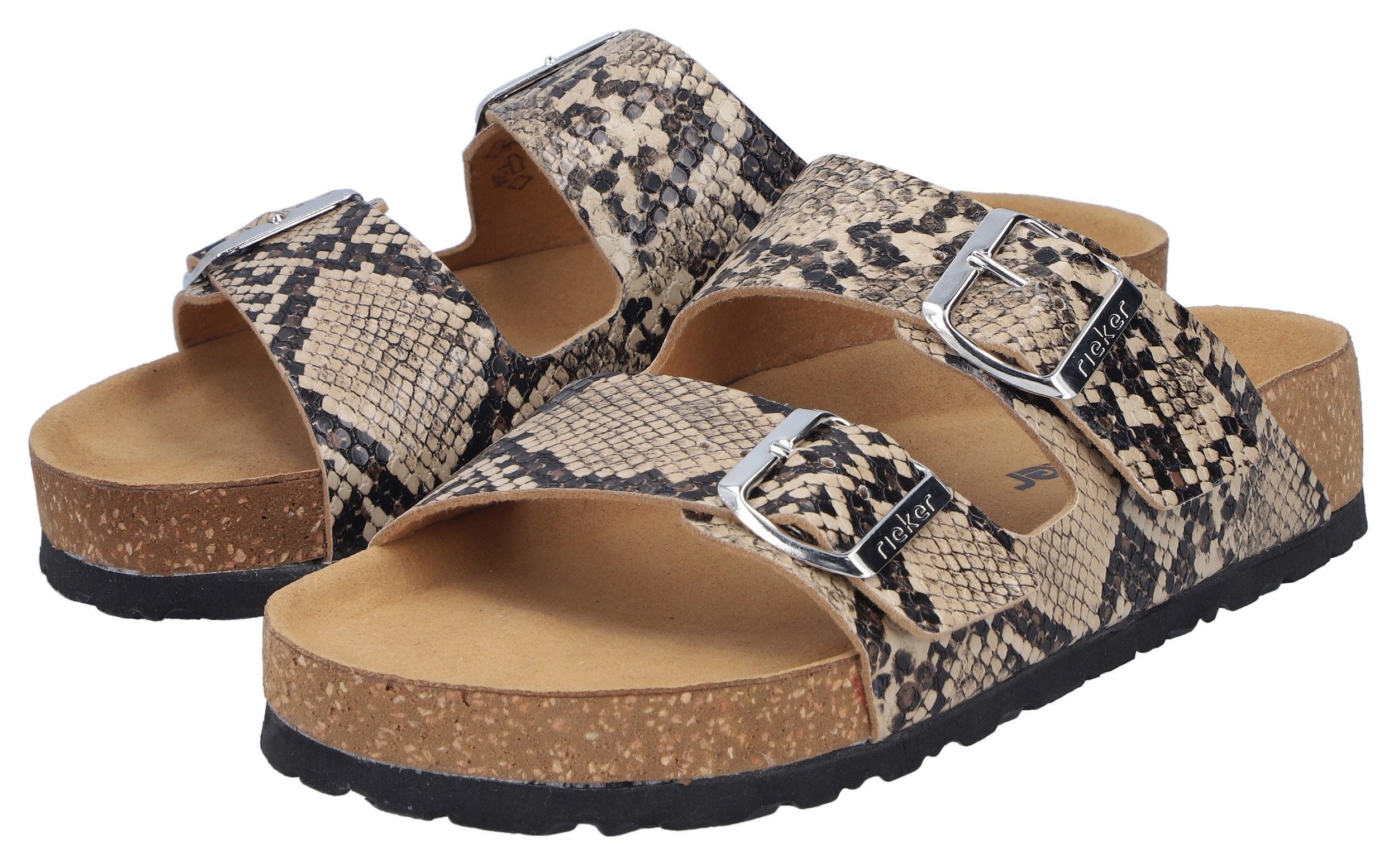 Rieker Pantolette Sommerschuh, Strandschuh, Hausschuh mit verstellbaren Schnallen