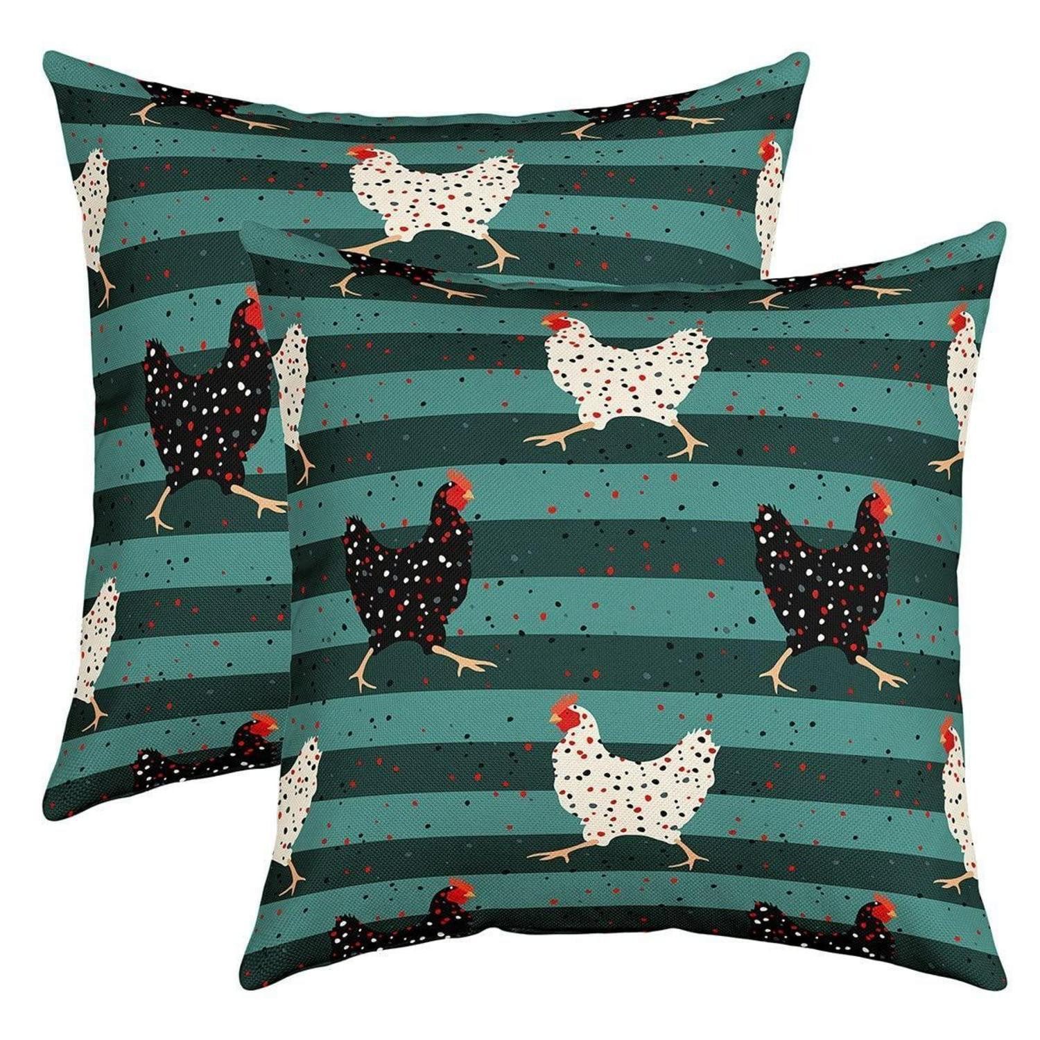 LuxusKollektion Kissenbezüge Kissenbezüge 45x45cm Geometrisch Blau Streifen 2er Set