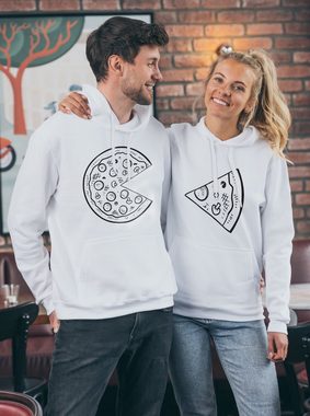 Couples Shop Kapuzenpullover Pizza Partner Look Hoodie Pullover (1-tlg) mit trendigem Fun Print
