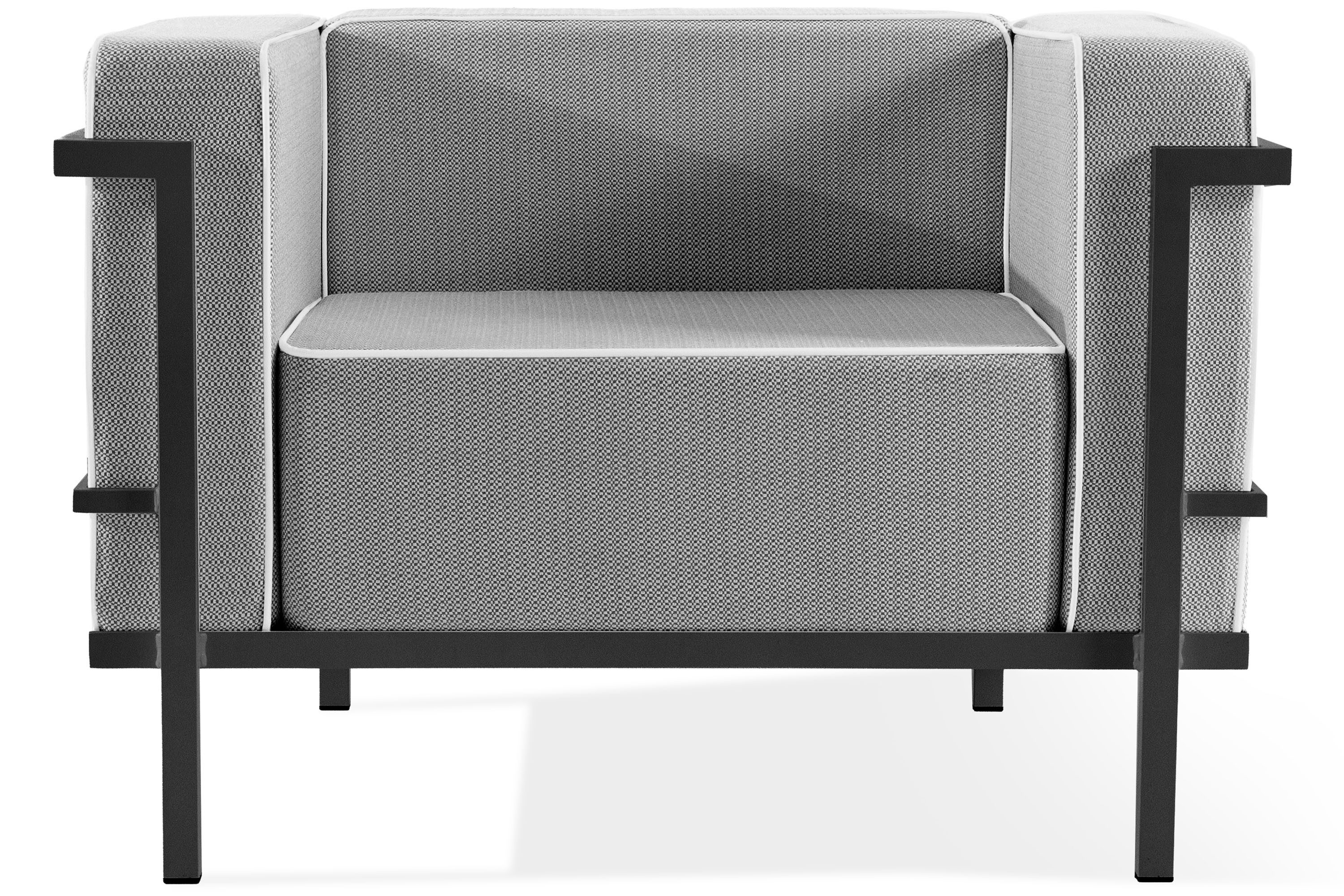 KONSIMO® Gartensessel TRIGLO Loungesessel, Stahlrahmen, hergestellt in der EU, extra bequemer Sitz, Superrobuste Bezugsstoffe, Modern