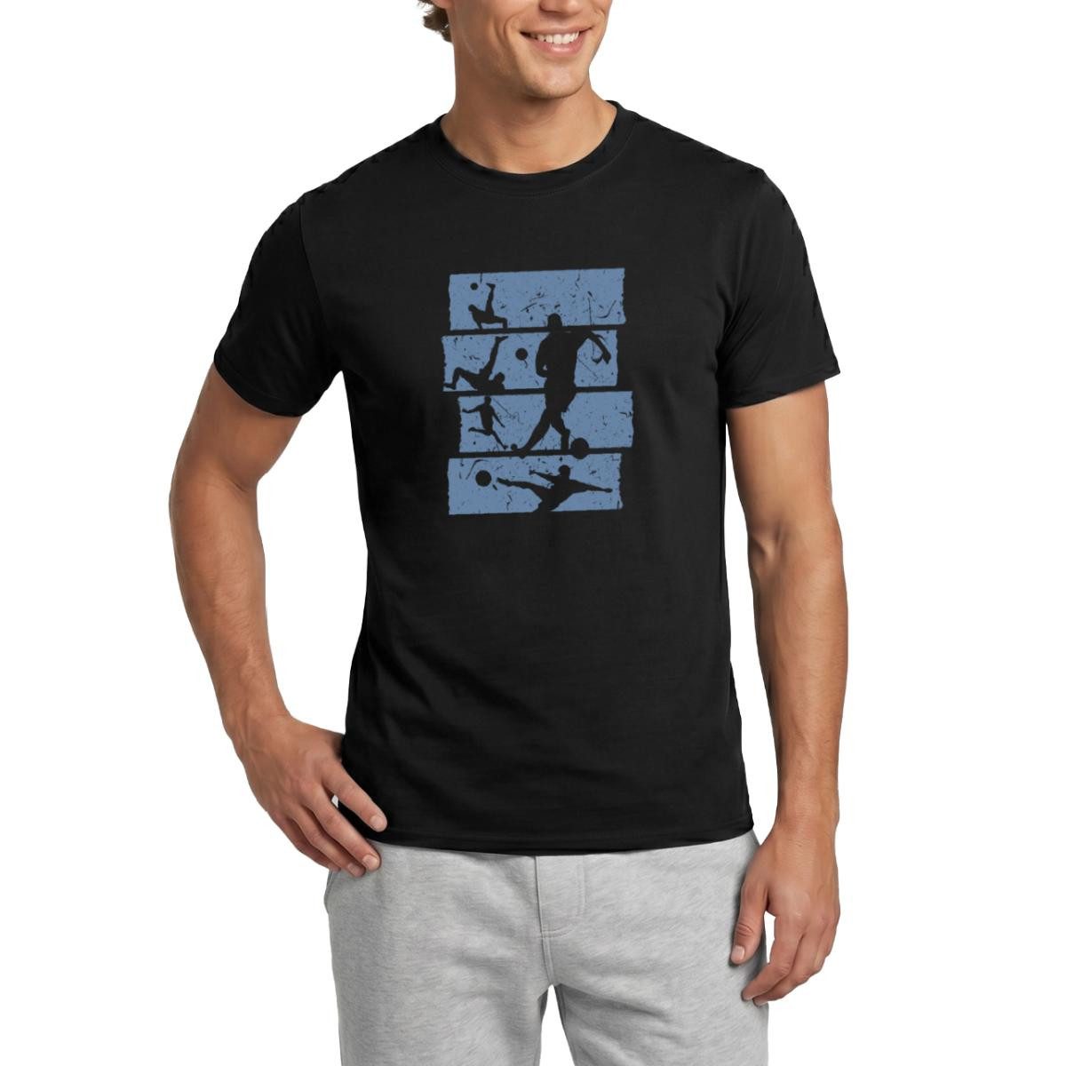 Spreadshirt T-Shirt Stilisierter Fußball Fußball Fan Männer T-Shirt (1-tlg)