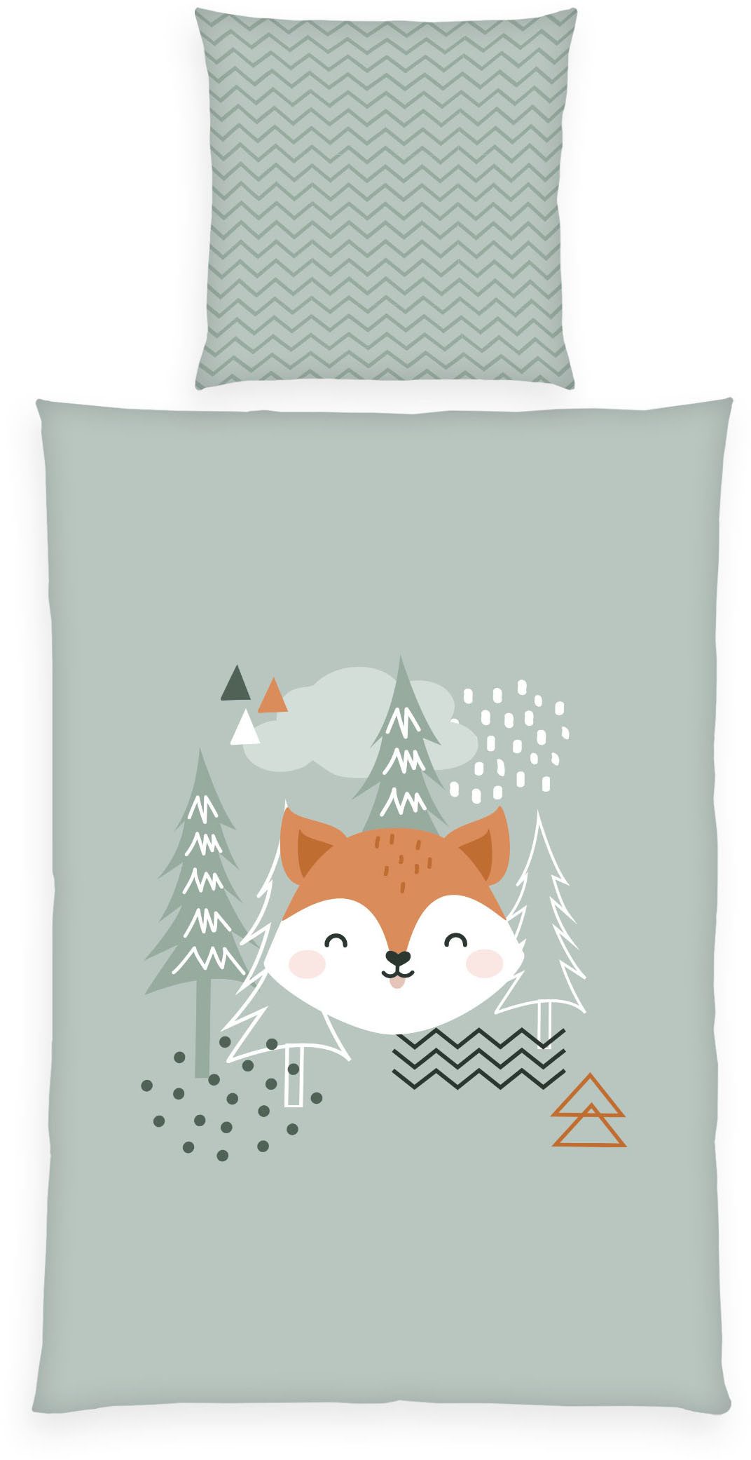 Baby Best Wendebettwäsche Young Collection Nordic Forest, Flanell, 2 teilig, mit tollem Wendemotiv