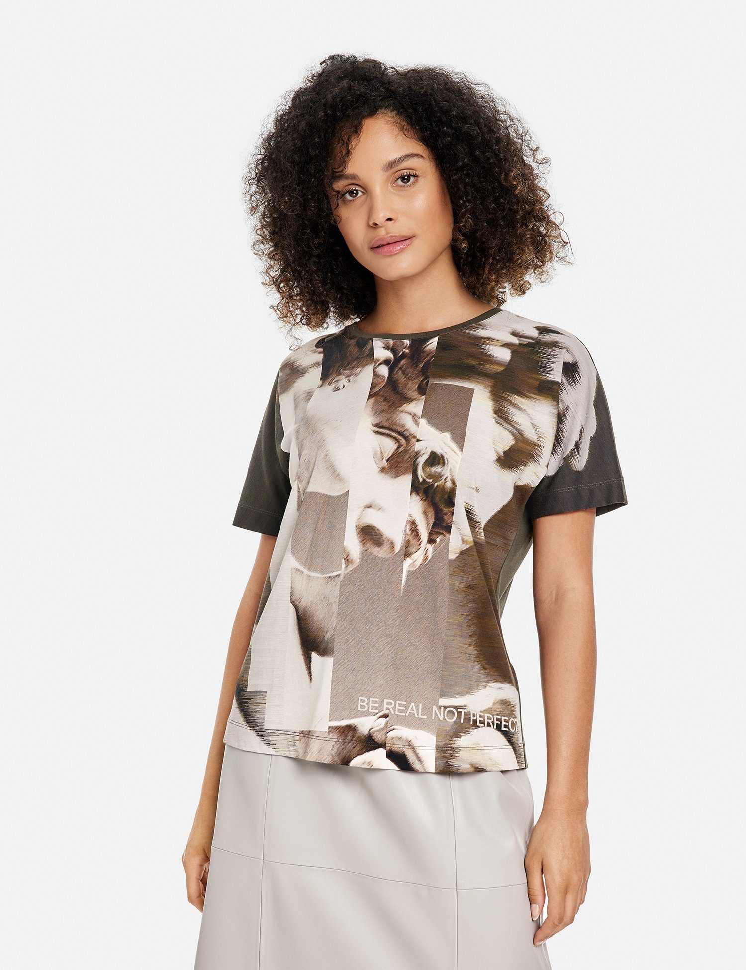 GERRY WEBER Kurzarmshirt Shirt mit abstraktem Print