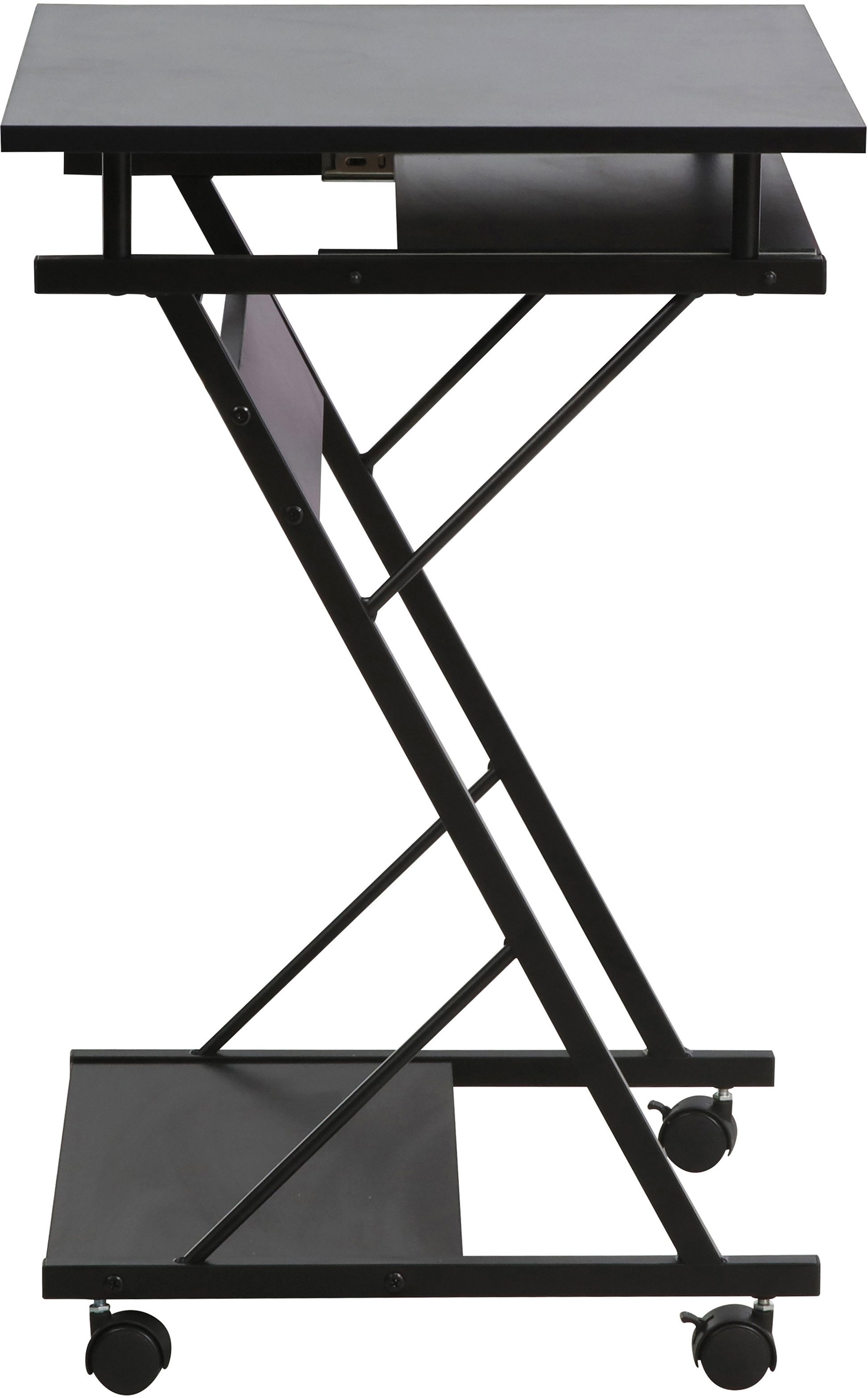 INOSIGN Computertisch ERVIE, Rolltisch, Laptoptisch, stabiles Metallgestell, mit Tastaturauszug, 60x73 cm