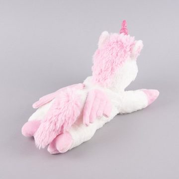 Habibi Plush Wärmekissen Habibi Plush Premium Wärmetier Pegasus Horn weiß rosa Hirse Füllung