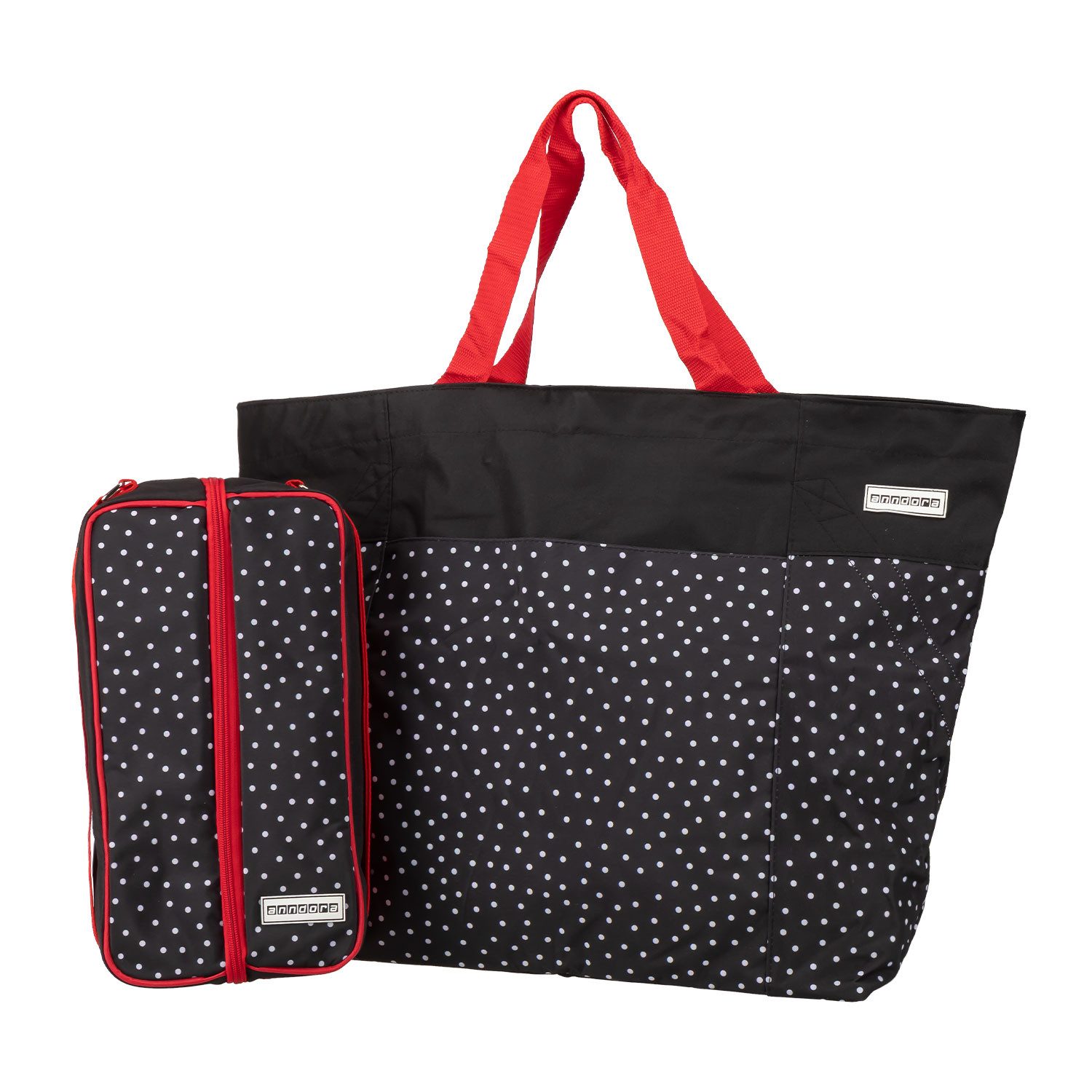 anndora Einkaufsshopper XXL Shopper und Weintasche im Set, 40 Liter Shopper - Wein Kühltasche (inklusive Zubehör)