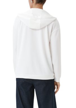 Comma Sweatshirt Scuba-Sweatshirt mit gefütterter Kapuze