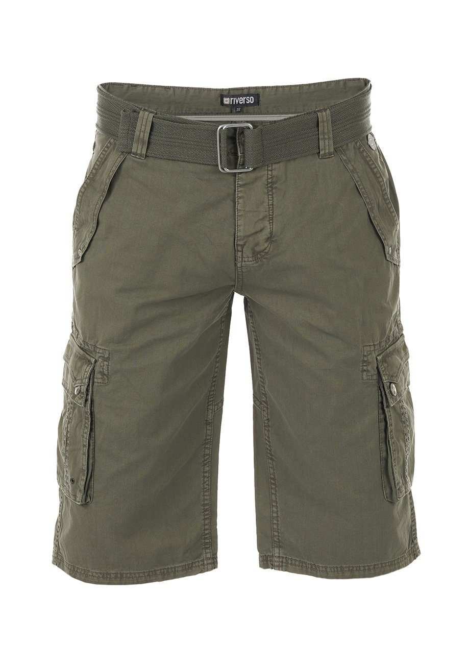 riverso Kurze Hosen Herren Cargo Shorts mit Gürtel Regular Fit RIVAnton günstig online kaufen