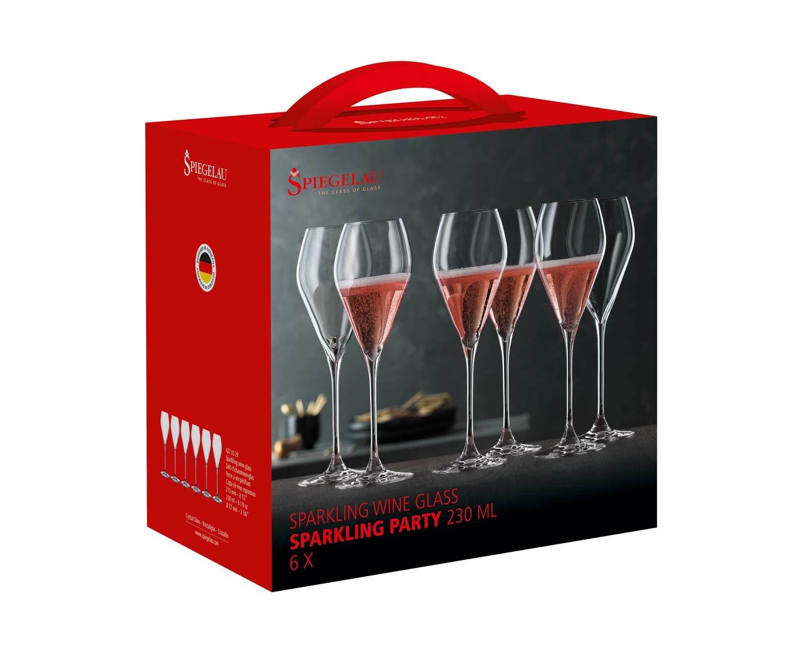 SPIEGELAU Champagnerglas Sparkling Party Champagnergläser 230 ml 6er Set, 6-tlg., Glas – Bild 5 von 5