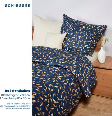 Bettwäsche Lilibeth, Schiesser, Renforcé, 2 teilig, Botanikprint