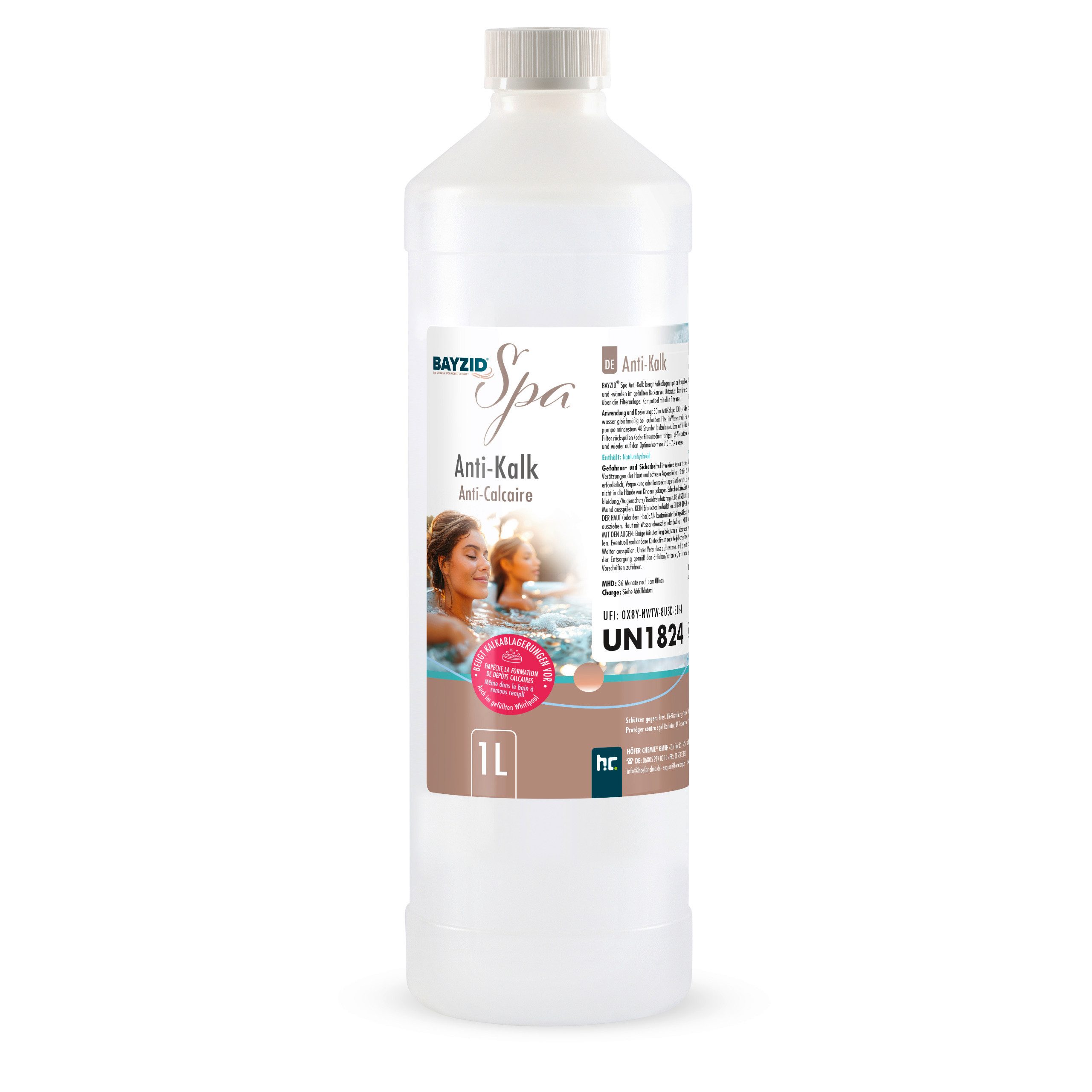 Höfer Chemie GmbH Poolpflege 1 L BAYZID® SPA Anti-Kalk für Whirlpools