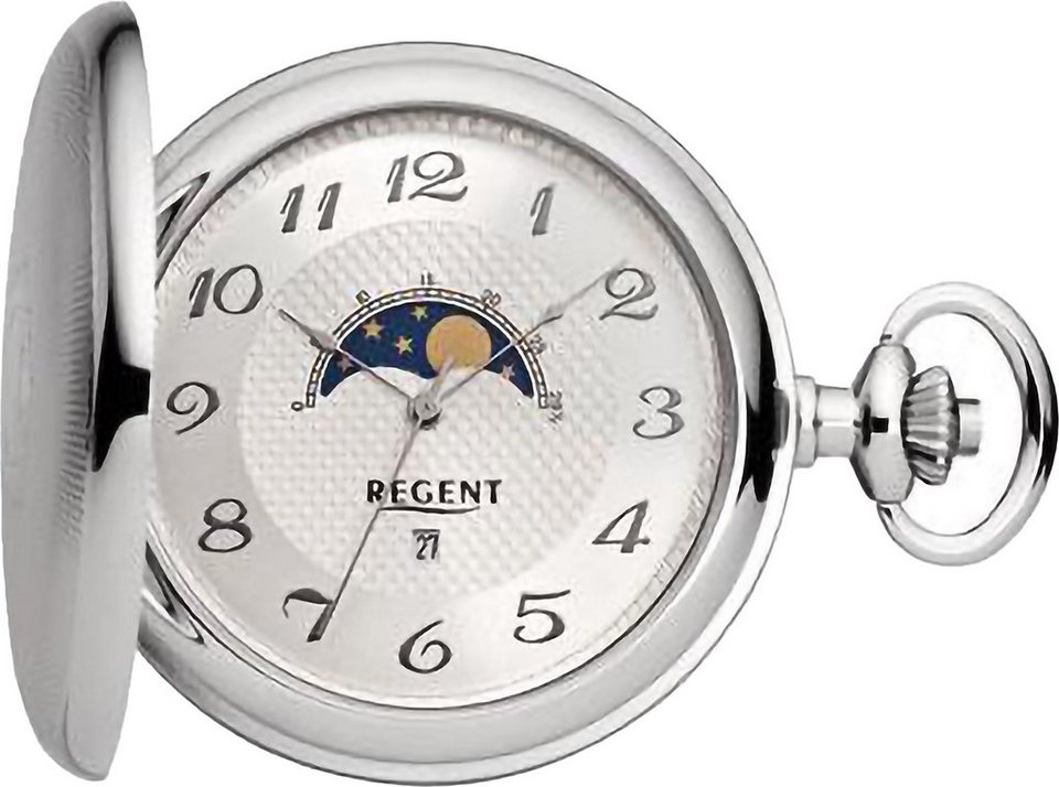Regent Taschenuhr P730, (Set, 2-tlg., mit Kette), Uhrzeit