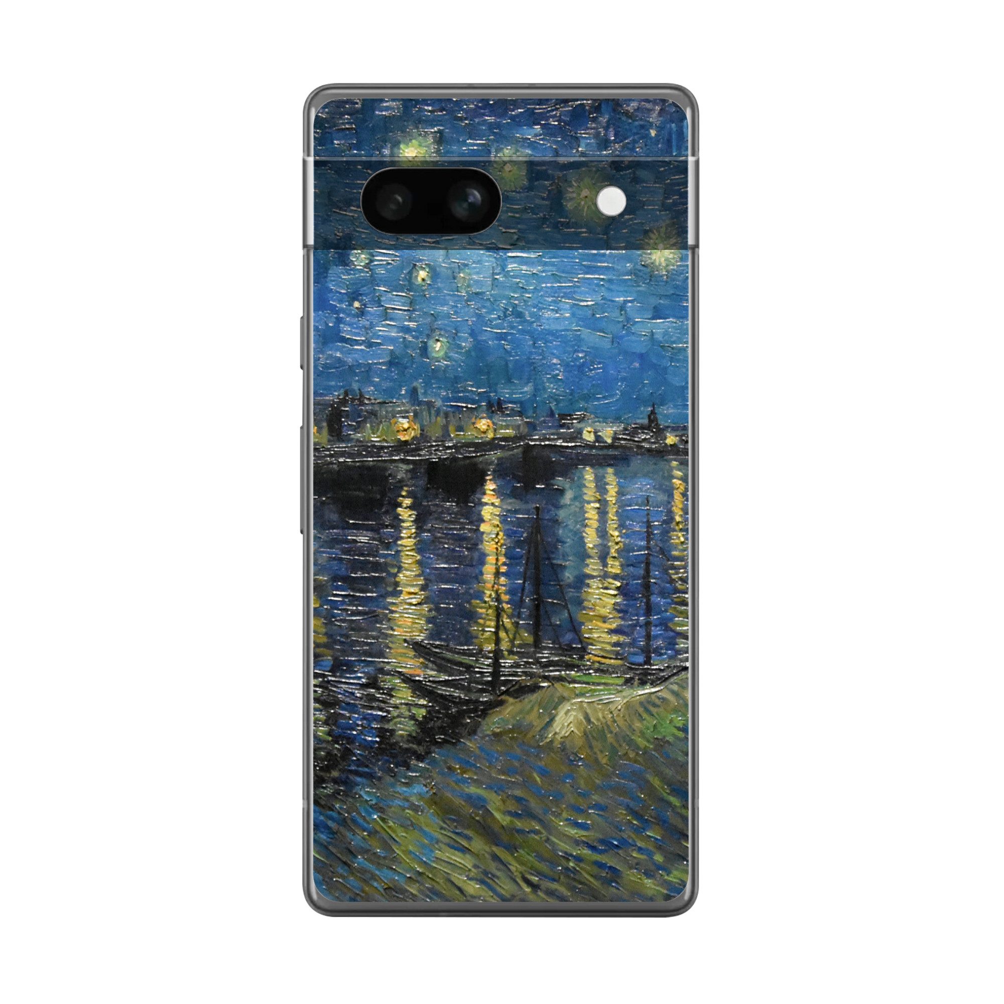 MuchoWow Handyhülle für Google Pixel 7a Sternennacht über der Rhone - Van Gogh - Kunst, Handy Case, Silikon, Bumper Case Dünn