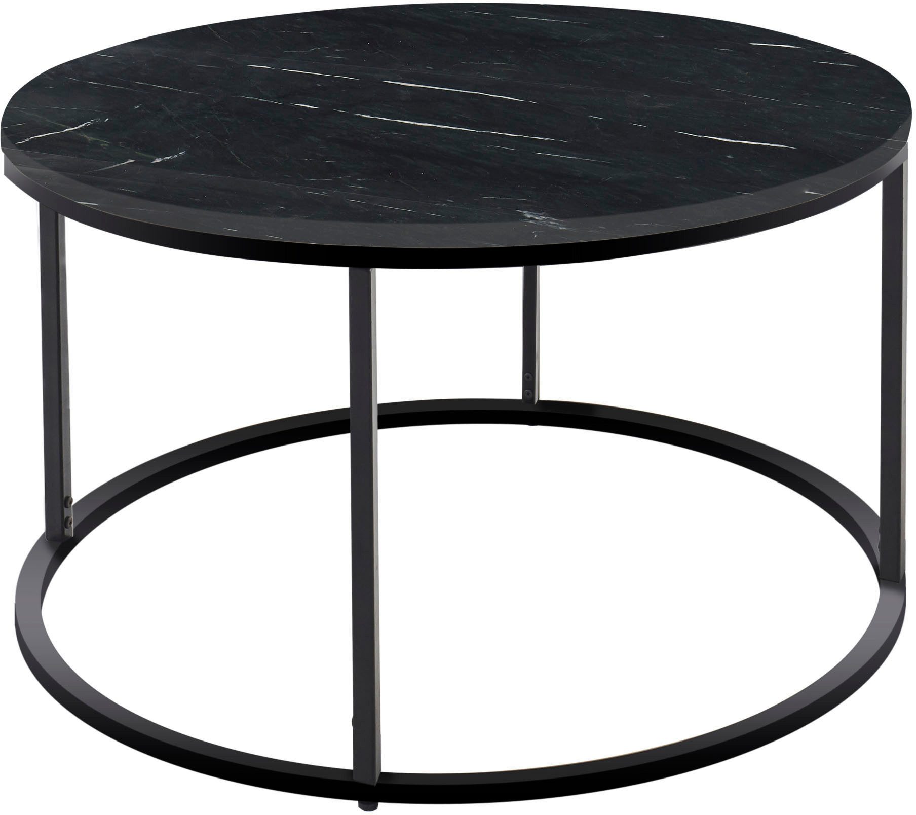 Stolkom Sp.z.o.o. Couchtisch Belfort, rund Marmor, Tisch in weiß oder schwarz