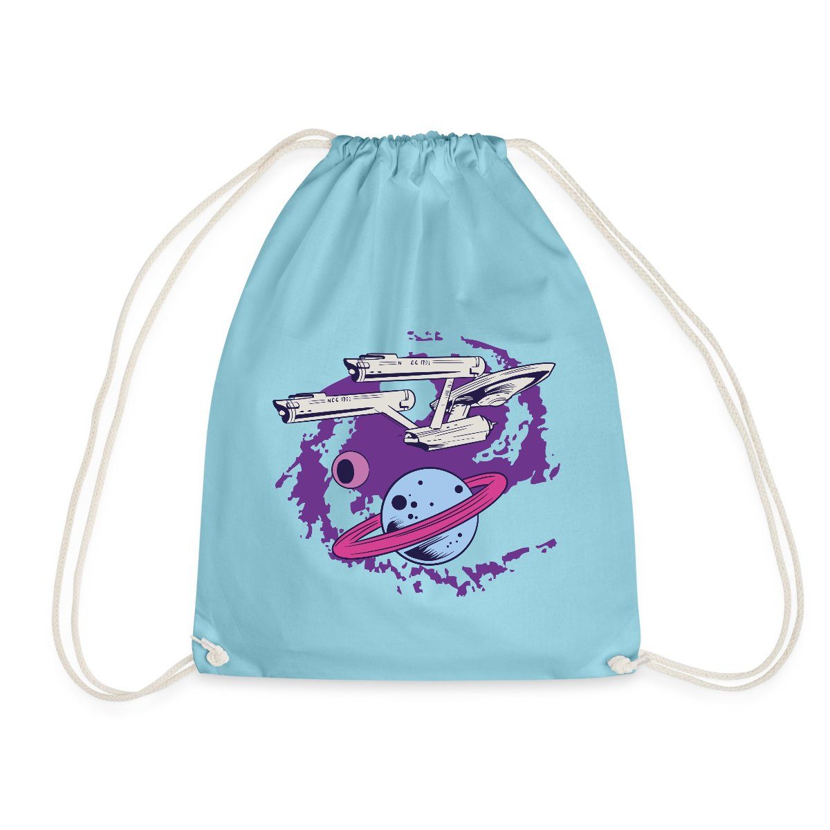 Spreadshirt Turnbeutel Star Trek The Original Series Enterprise Planet Turnbeutel (1-tlg)