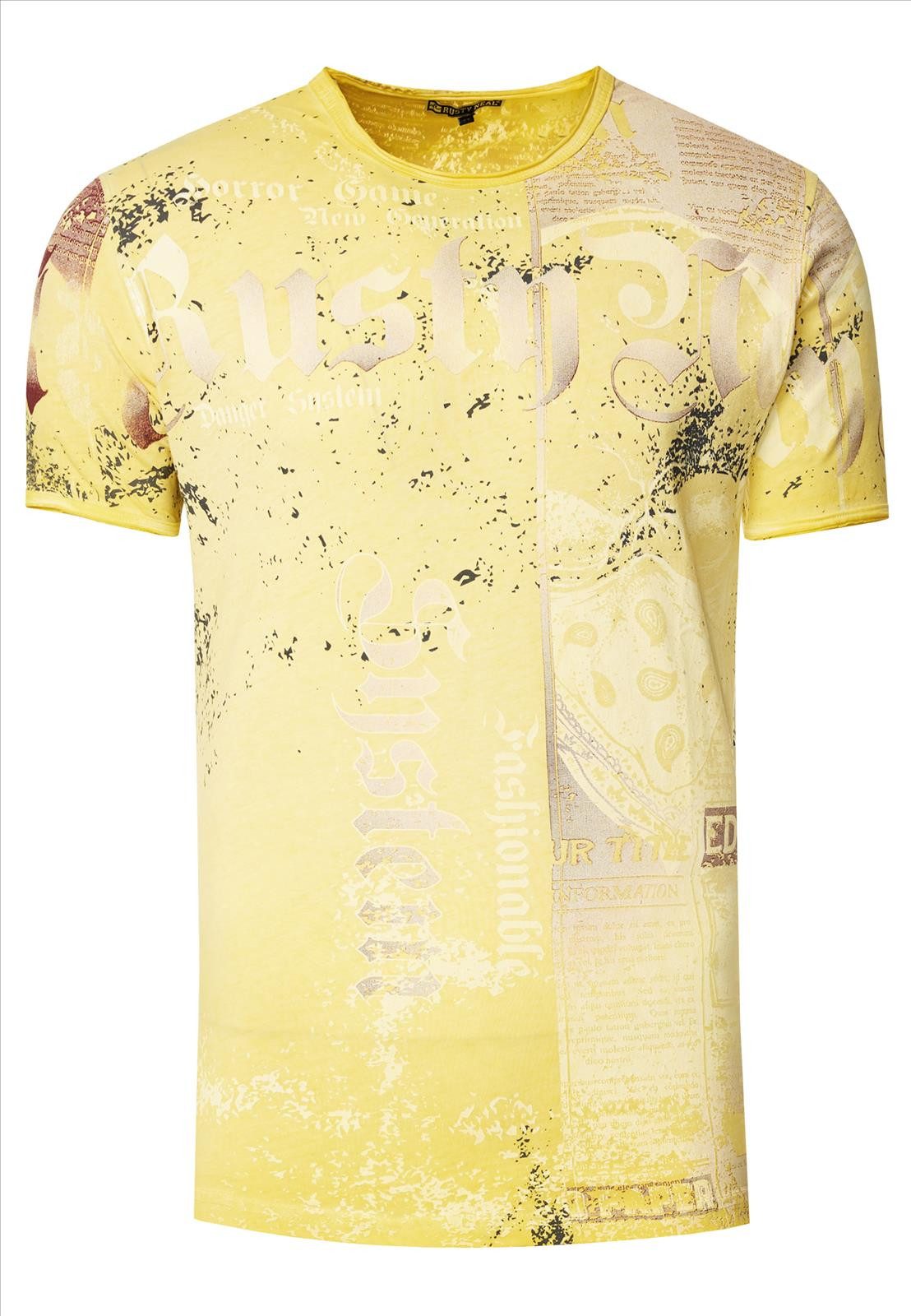Rusty Neal T-Shirt, mit Allover-Print im Used-Look günstig online kaufen