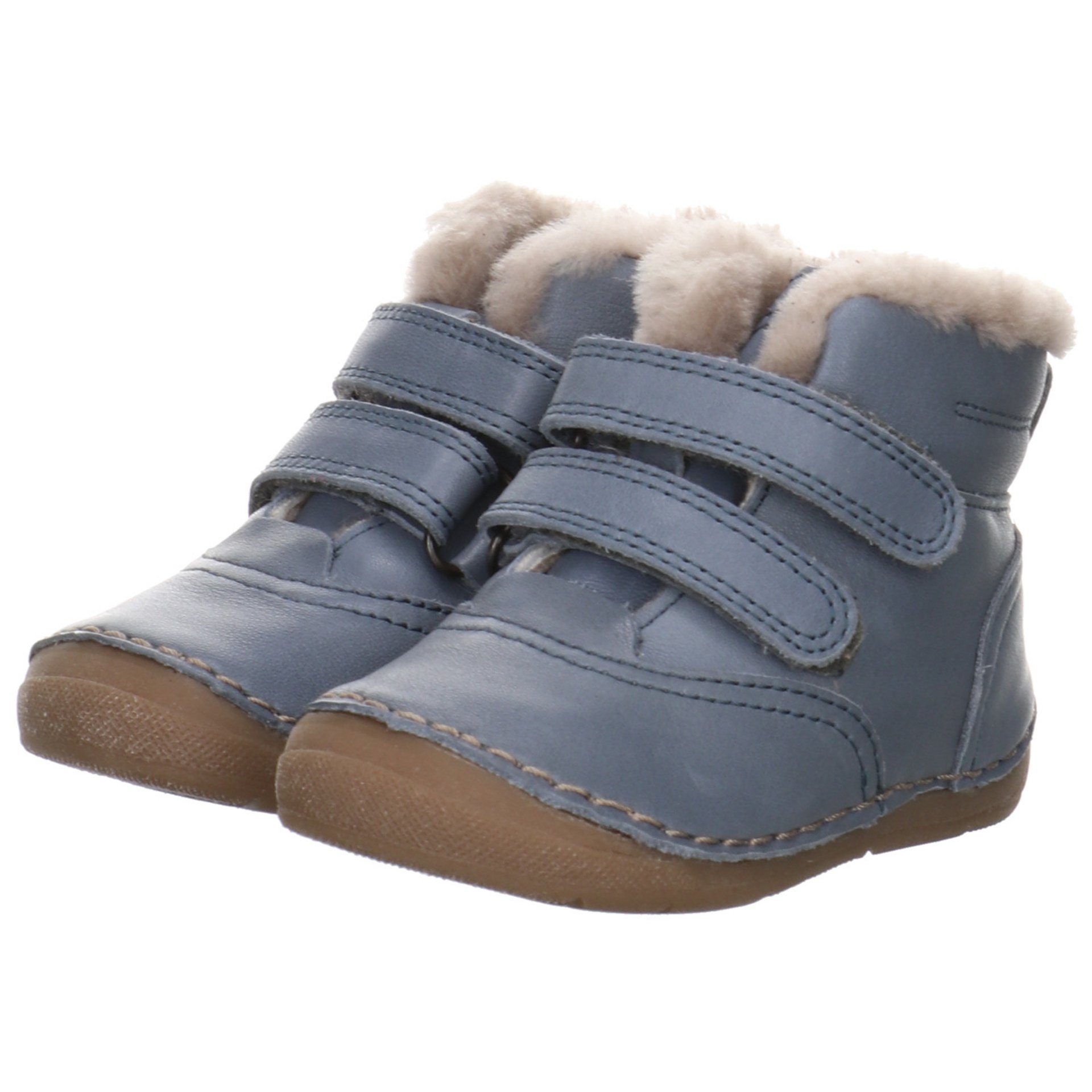 froddo® Baby blau-mittel Boots Lederkombination Stiefel Krabbelschuhe Lauflernschuhe Paix