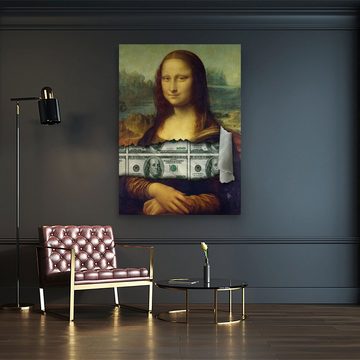 ArtMind Wandbild Mona Lisa, Premium Wandbilder als Poster & gerahmte Leinwand in 4 Größen, Wall Art, Bild, Canva