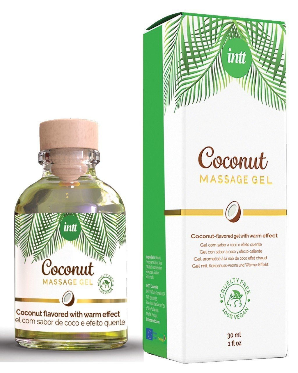 INTT Gleit- und Massagegel 30 ml - intt Massage Gel Coconut 30ml | Gleitgele