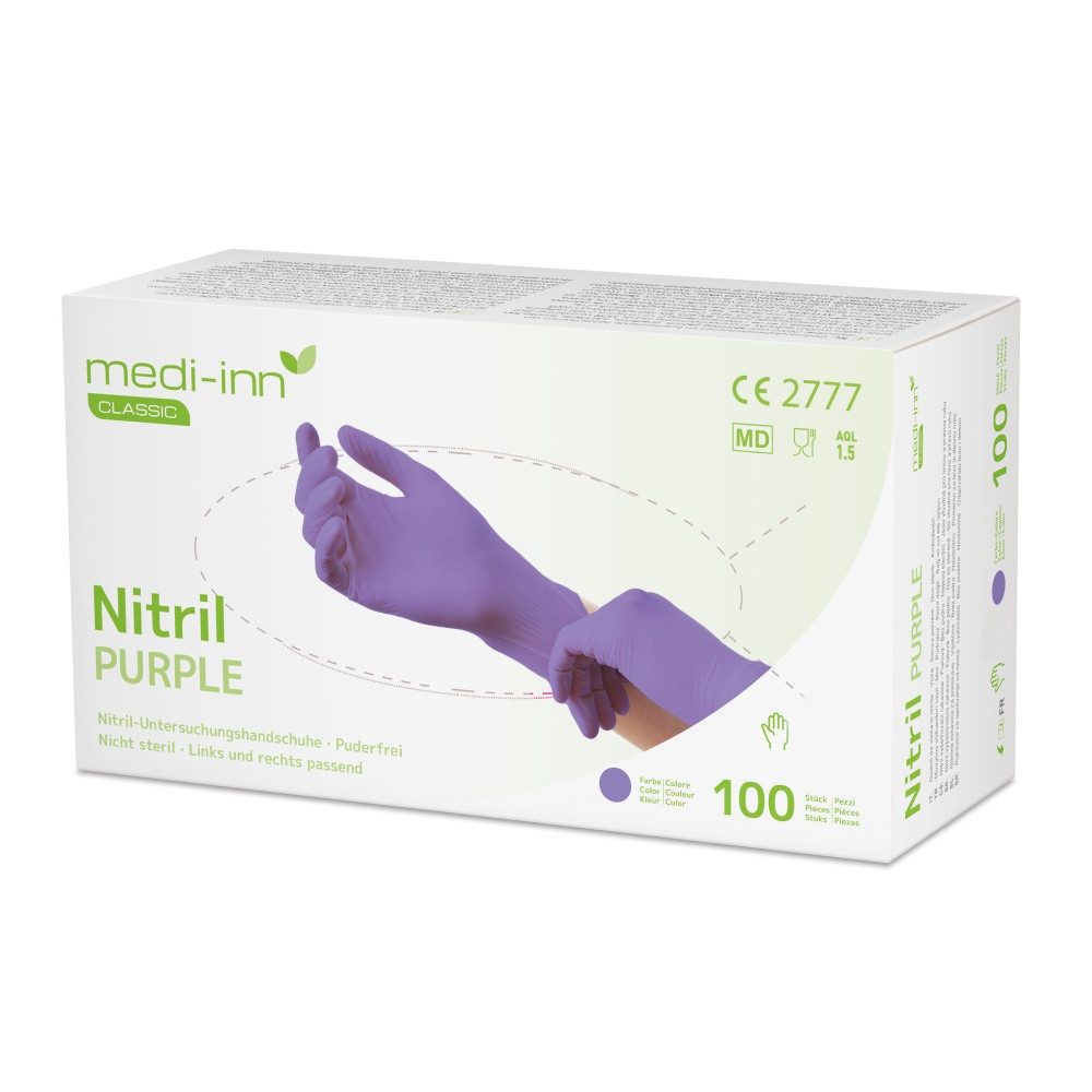 Medi-Inn Nitril-Handschuhe Nitril Purple Einmalhandschuhe lila günstig online kaufen
