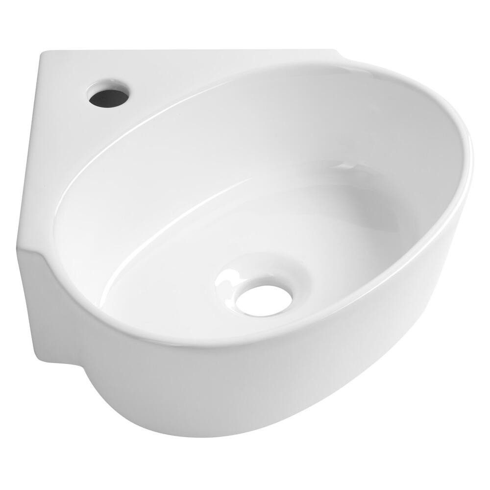 HAK24 Waschtisch ECKERT Keramik Waschtisch 36x36cm, Weiß (1-St)