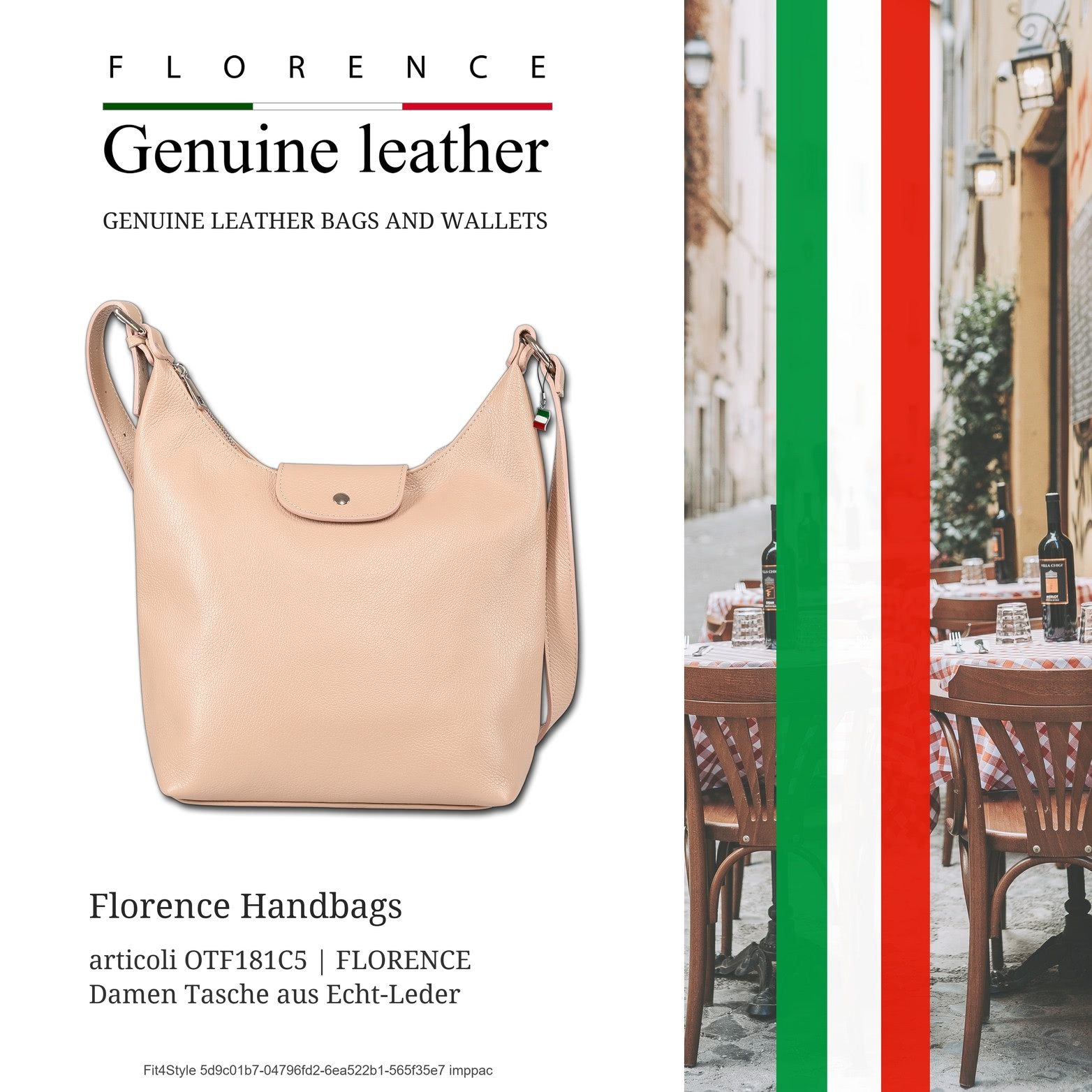 FLORENCE Umhängetasche Florence Damen Umhängetasche Leder (Umhängetasche, Umhängetasche), Damen Tasche Echtes Leder altrosa