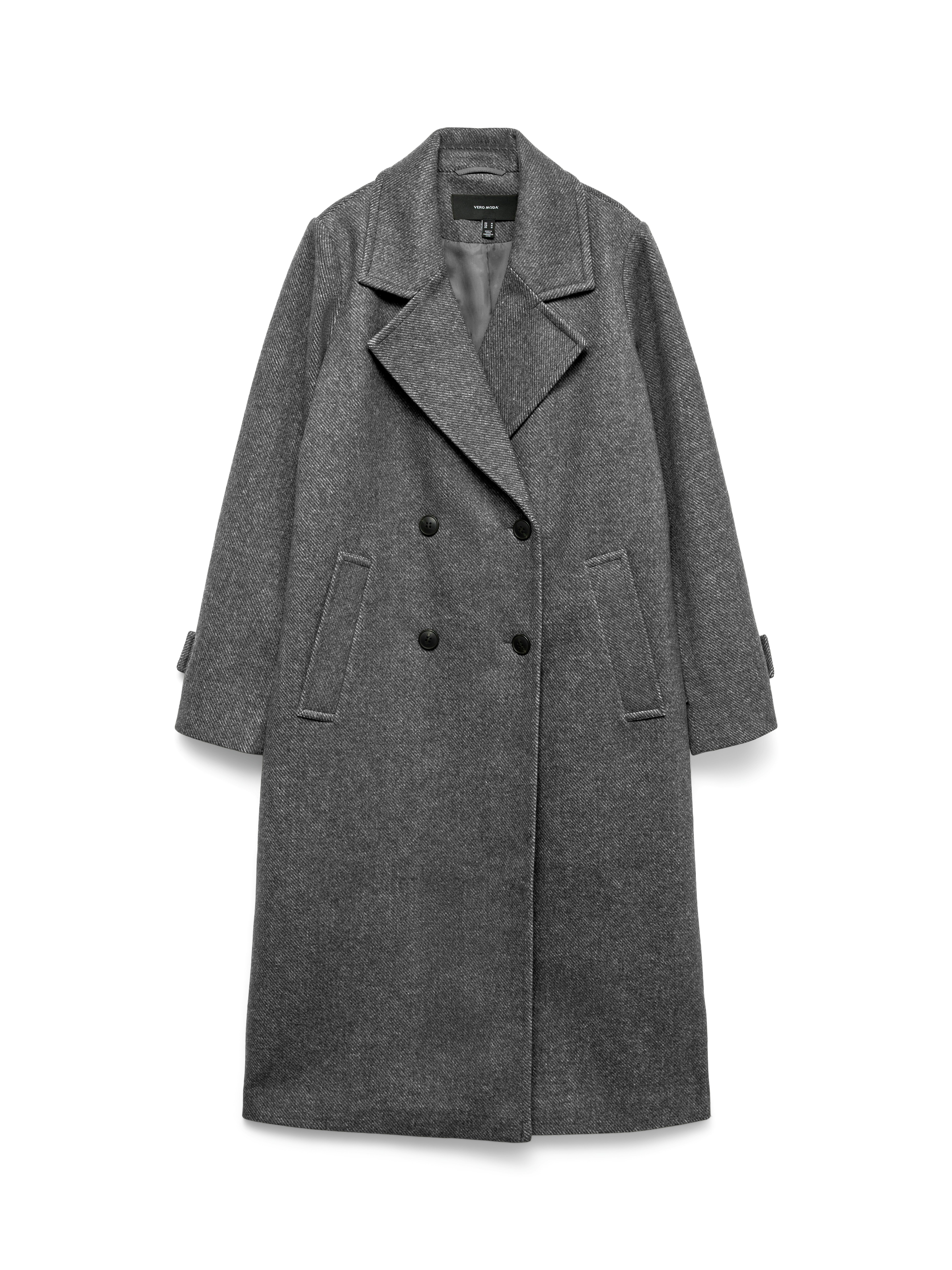 Vero Moda Langmantel VMEVA LONG COAT NOOS Kunstfaser