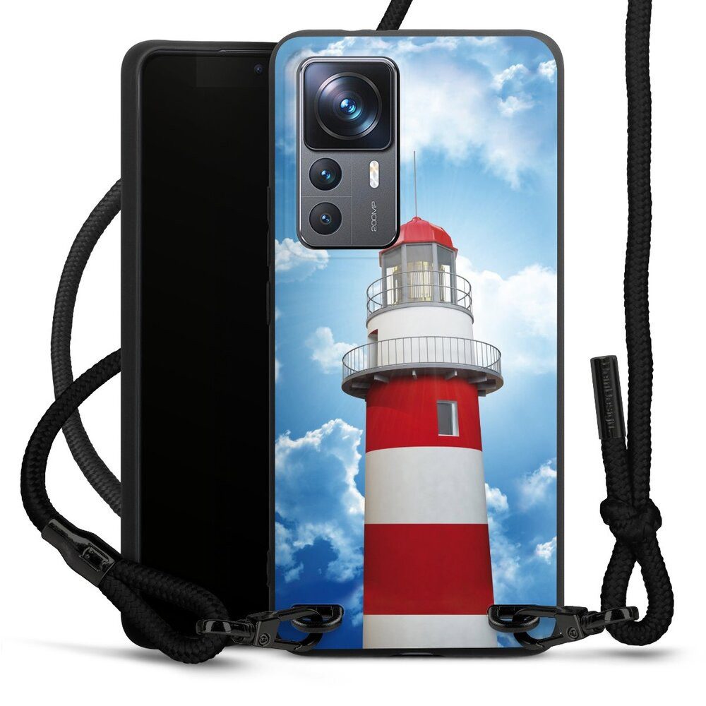 DeinDesign Handyhülle Leuchtturm Wolke Himmel Leuchtturm, Xiaomi 12T Pro 5G Premium Handykette Hülle mit Band Case zum Umhängen