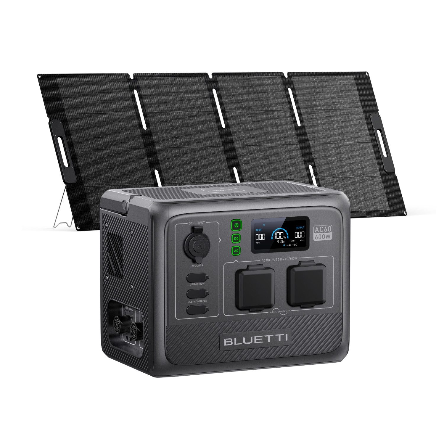 Stromerzeuger Solar Generator Kit AC60 403Wh mit 200W Solarpanel