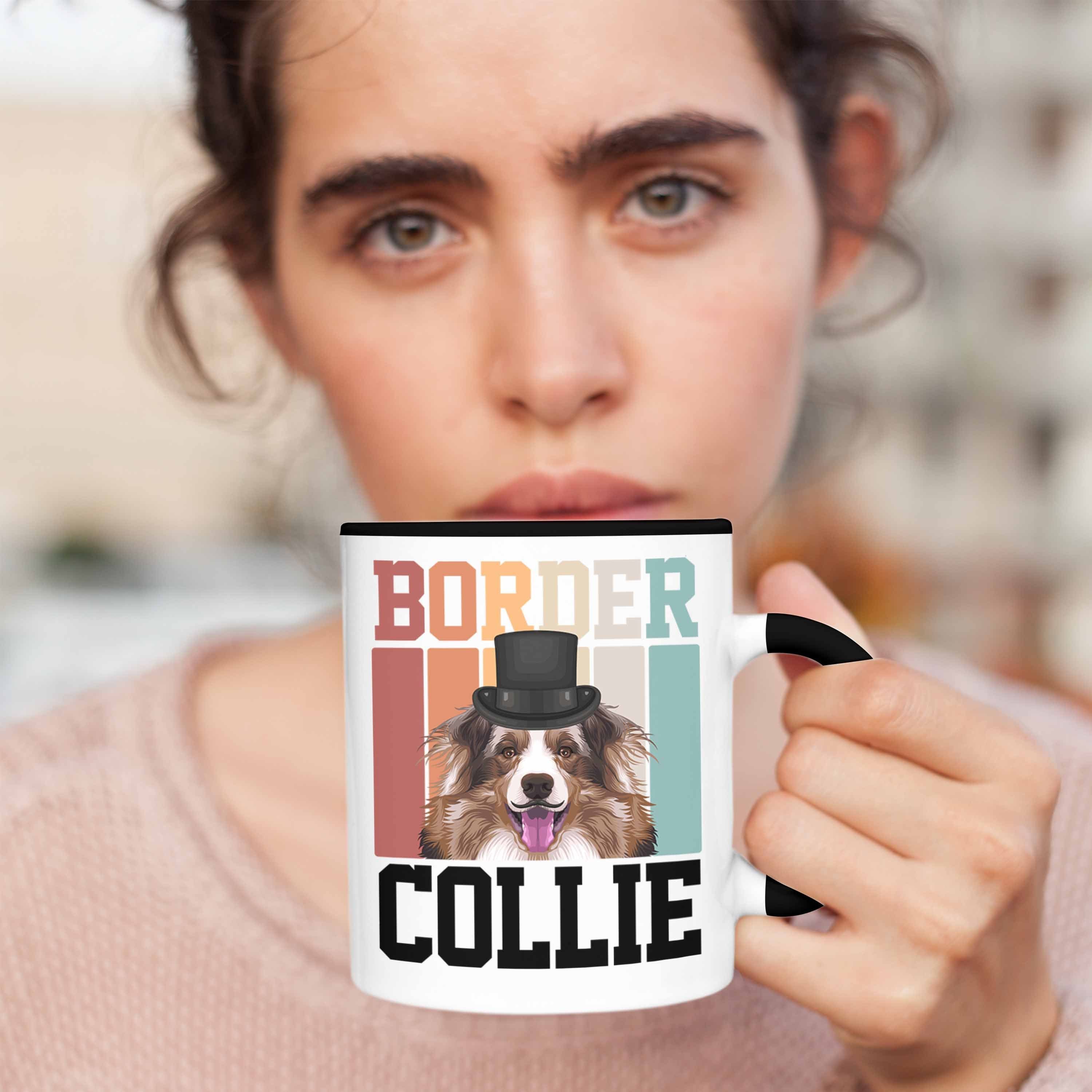 Besitzer Tasse Schwarz Lustiger Trendation Geschenkidee Spruch Tasse Re Collies Geschenk Border