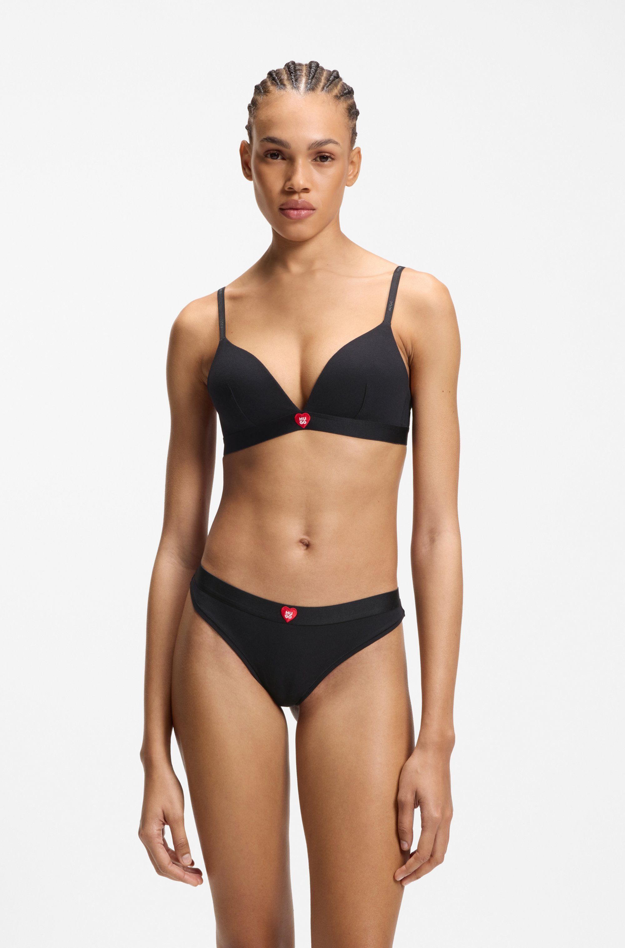 HUGO String HUGO HEART mit Herz-Logo und niedrigem Bund