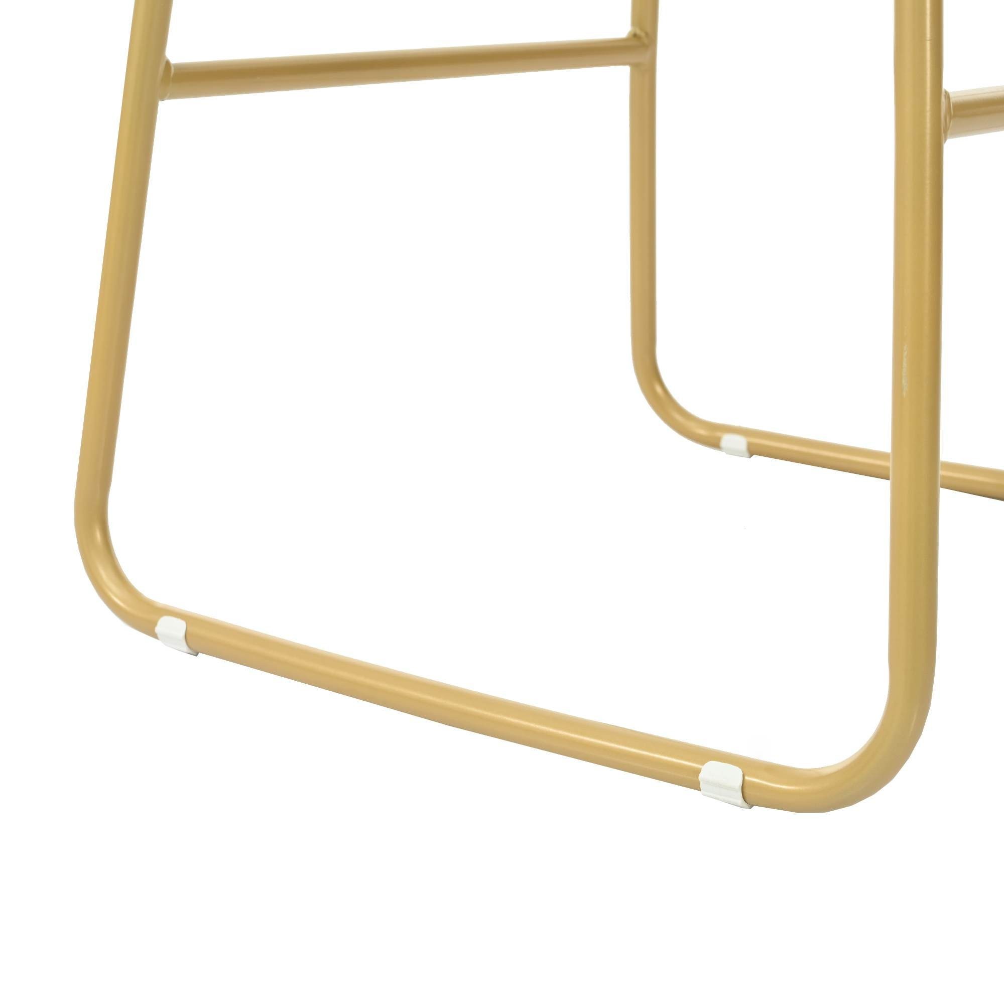 1 120×48×100cm Metall mit BlingBin Stützbeine Tisch), Stützbeine Bartisch mit (1er Set, Esstisch Rechteckige 1-St., goldfarbenem Bartisch aus