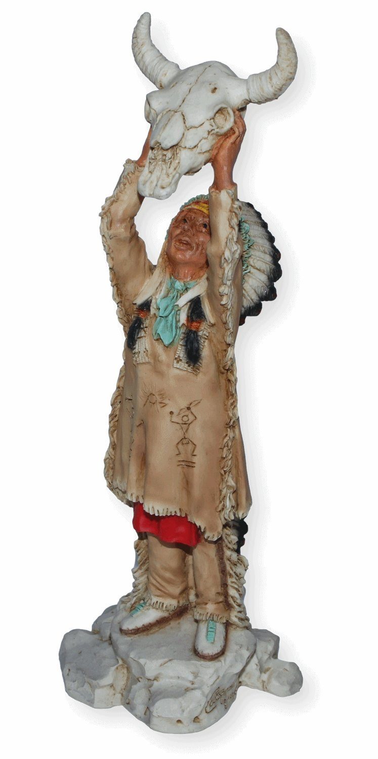 Dekofigur Häuptling High Horse H 22,5 cm Native American Dekofigur Castagna