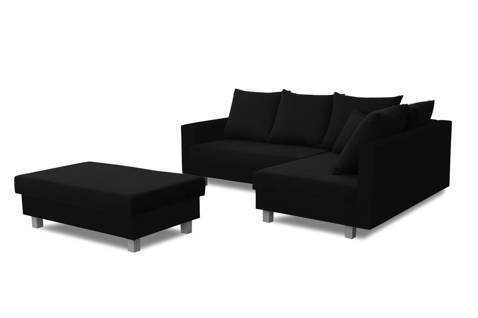 JVmoebel Sofa Made Europe Sofa Ecksofa in L-Form Design Polster, mit Ecksofa Couch Puff