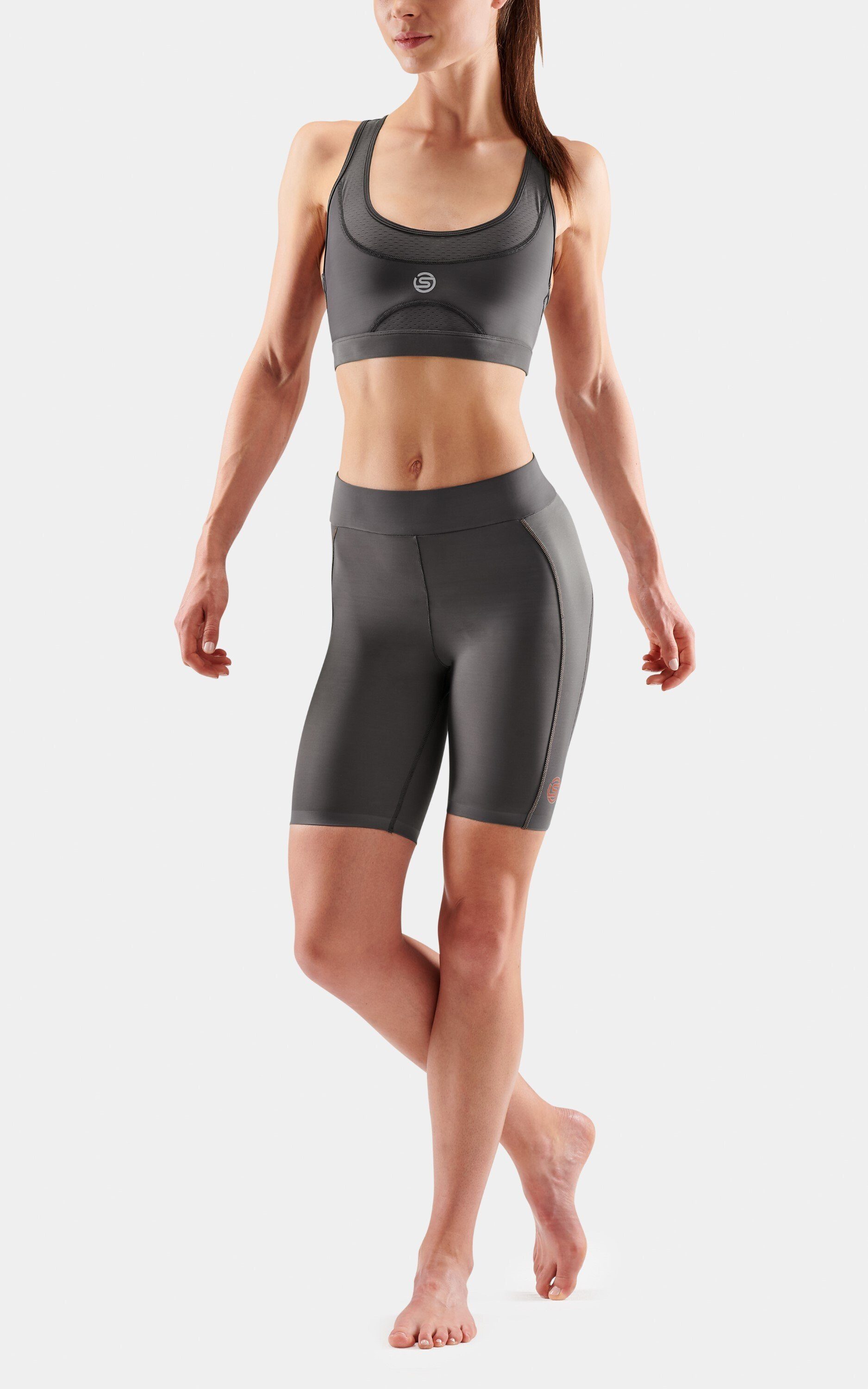 Lauftights Half S5 charcoal Skins (1-tlg) Tights