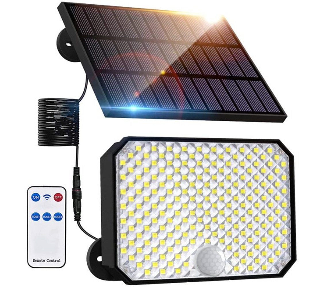 XDOVET LED Solarleuchte Solarlampen für Außen,9000K LED Superhelle Solarleuchte für Außen, IP54 Wasserdichte Beleuchtungszeit 3 Modi Solar-Split Solarleuchte