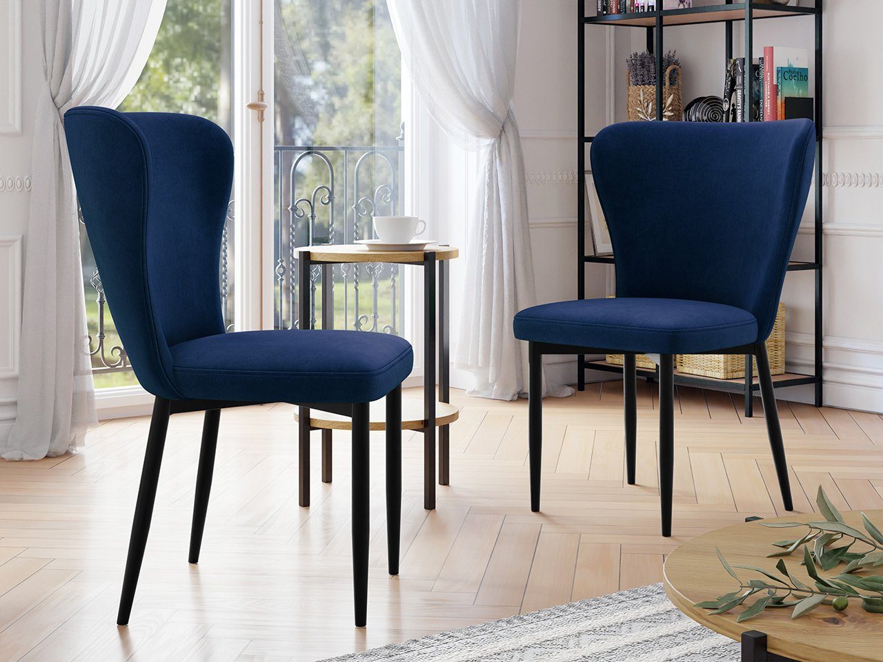 MIRJAN24 Stuhl Elena (1 Stück), Beine aus Metall, 63x56x90 cm Magic Velvet 2216 | Stühle