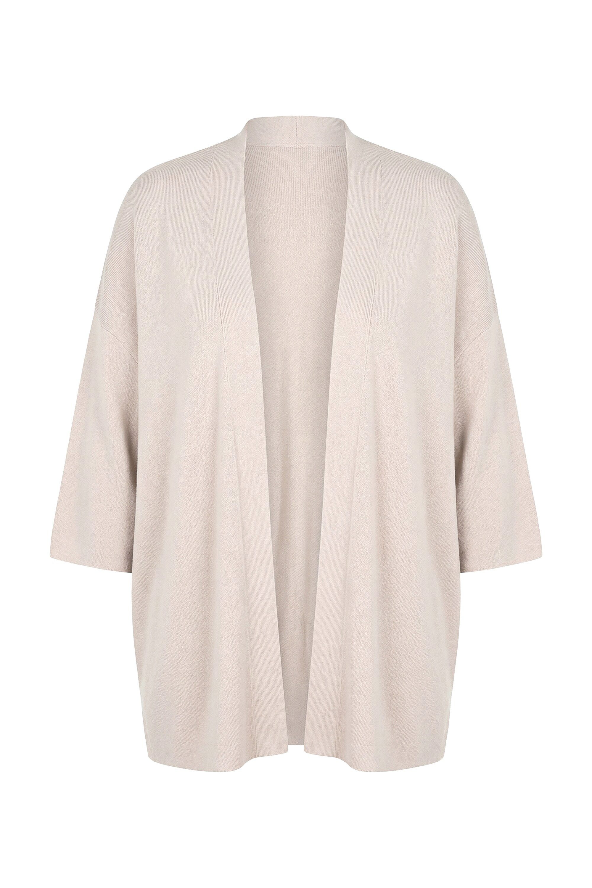 Strickjacke Strickjacke oversized offene Form Schalkragen