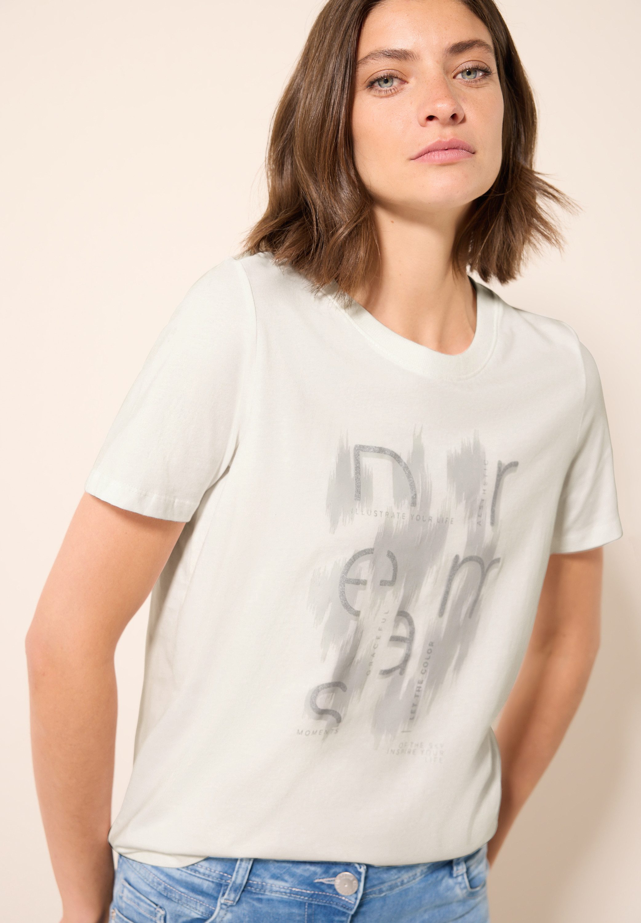 CECIL T-Shirt mit Folienprint günstig online kaufen