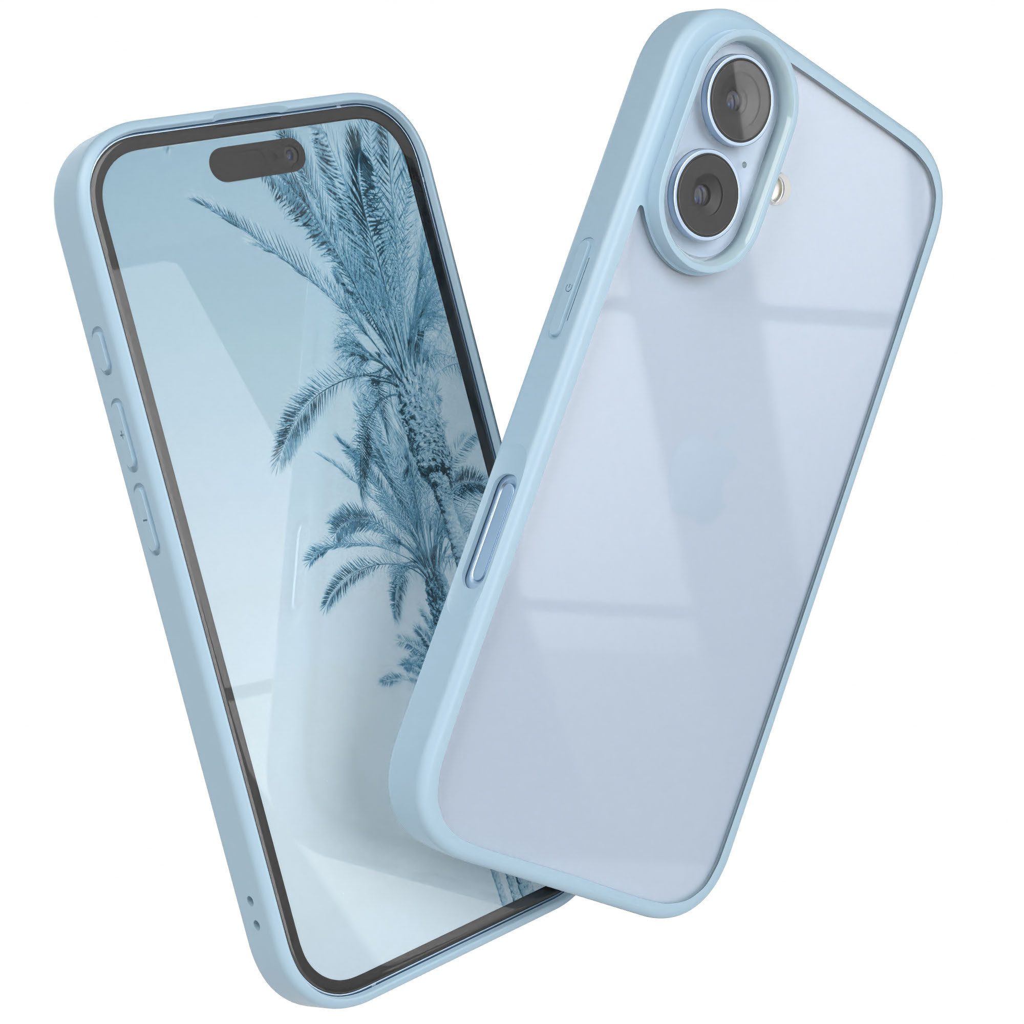 EAZY CASE Handyhülle Bumper Case für Apple iPhone 17 6,3 Zoll, Schutzhülle mit Kameraschutz kratzfest Back Cover Displayschutz Grün