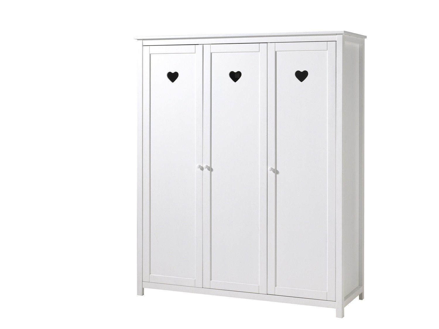 Natur24 Kleiderschrank Kleiderschrank Amori MDF Weiß 159x191x57cm