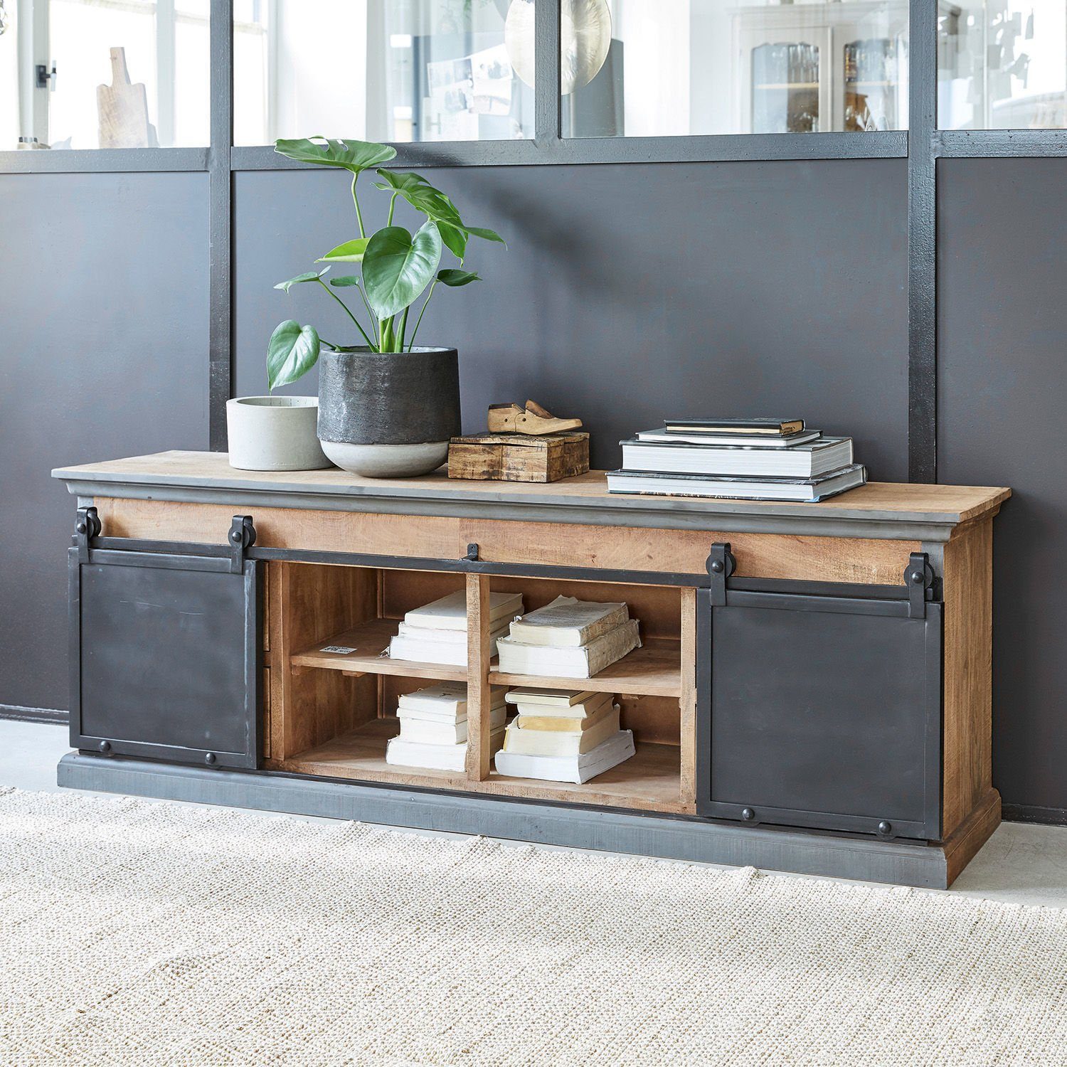 Mirabeau Kommode Sideboard Vulmont braun/schwarz